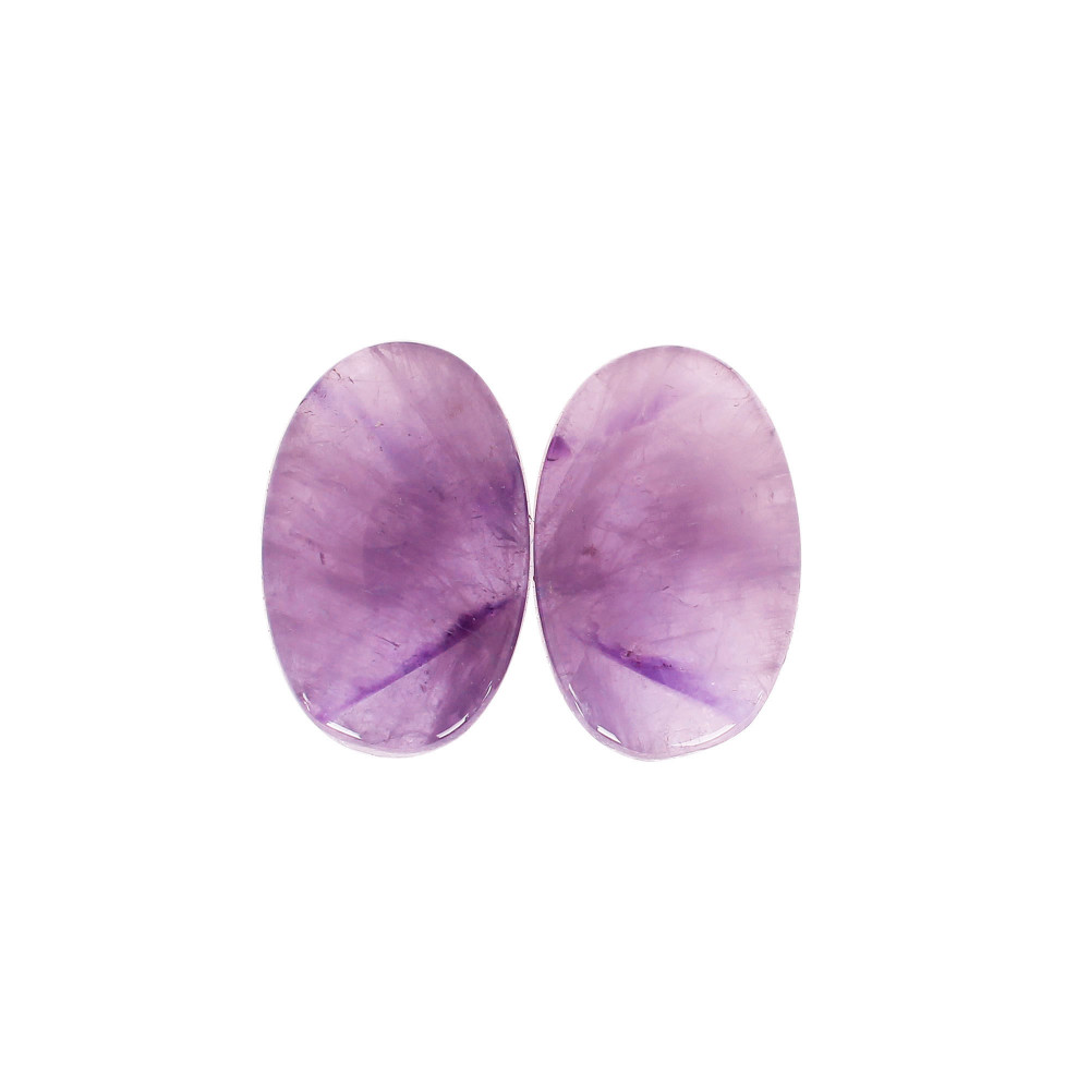 Image of Star Amethyst Loose Gemstone 31.55cts Pair Gemstone Lot For Jewelry Making Stone For Earrings