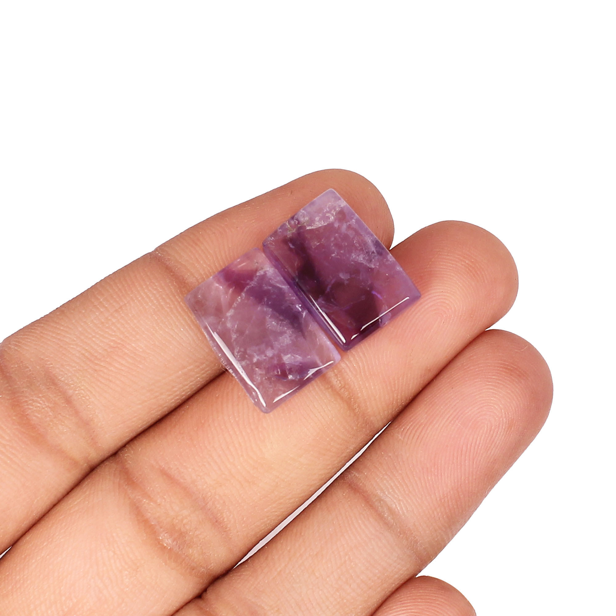 Star Amethyst Loose Rectangle Gemstone 1830cts Pair Gemstone Lot For Jewelry Making Stone For Earrings