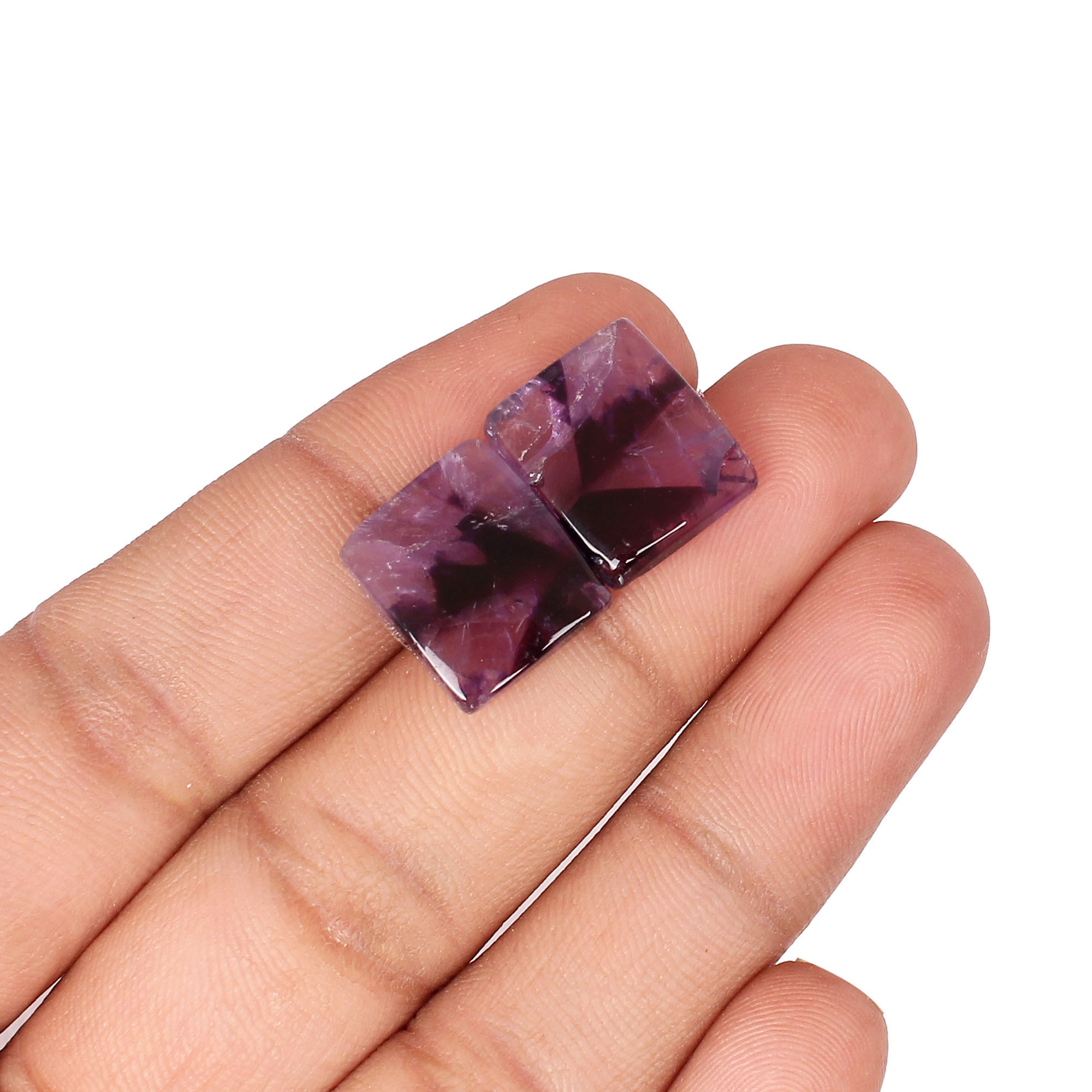 Loose Gemstone Star Amethyst 1725cts Pair Gemstone Lot For Jewelry Making Stone For Earrings