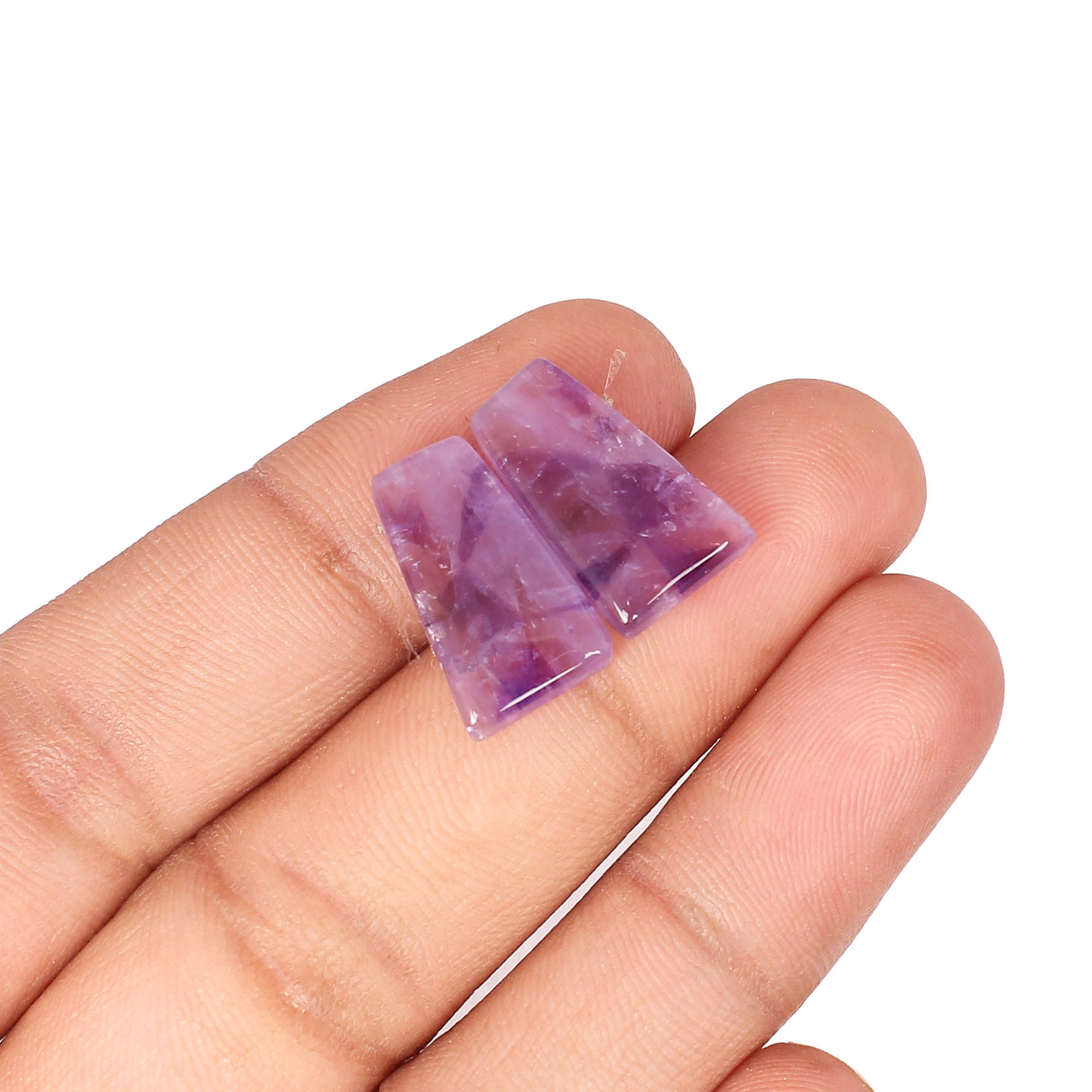 Star Amethyst Loose Gemstone Coffin Shape 1420 cts Pair Gemstone Lot For Jewelry Making Stone For Earrings