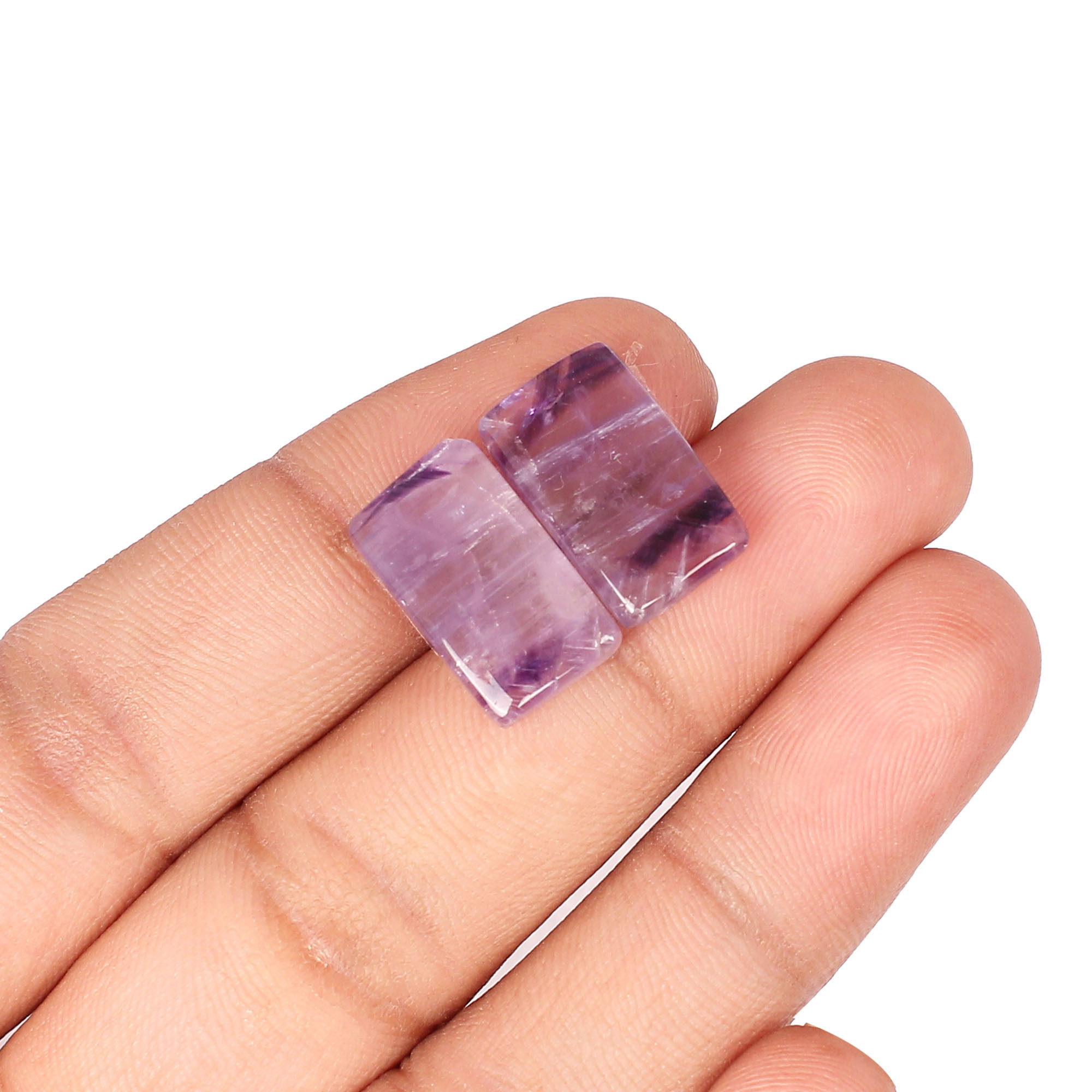 Star Amethyst Loose Rectangle Gemstone 1560cts Pair Gemstone Lot For Jewelry Making Stone For Earrings