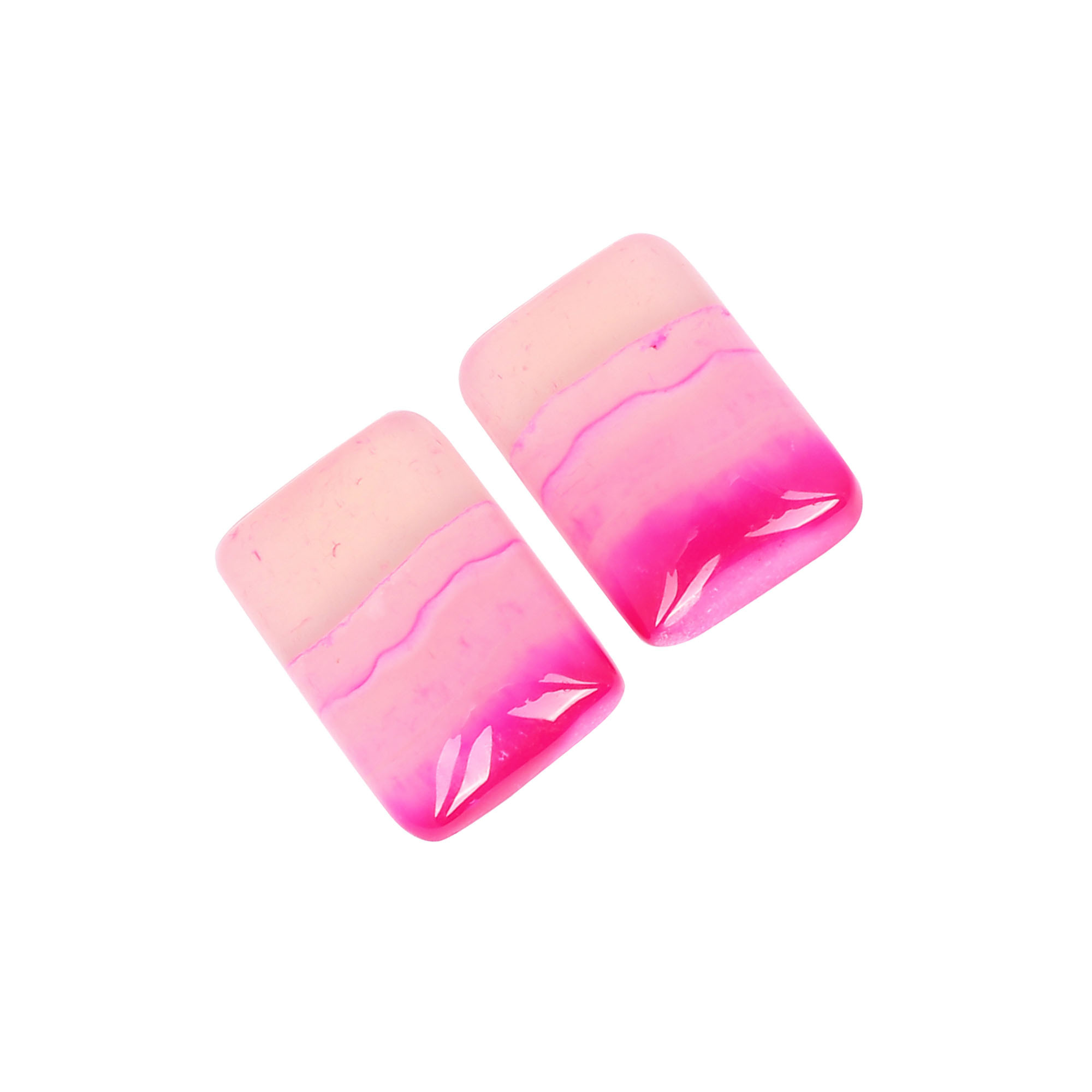 Pink Agate 4615cts Pair Gemstone Lot For Jewelry Making Stone Loose Gemstone Stone For Earring