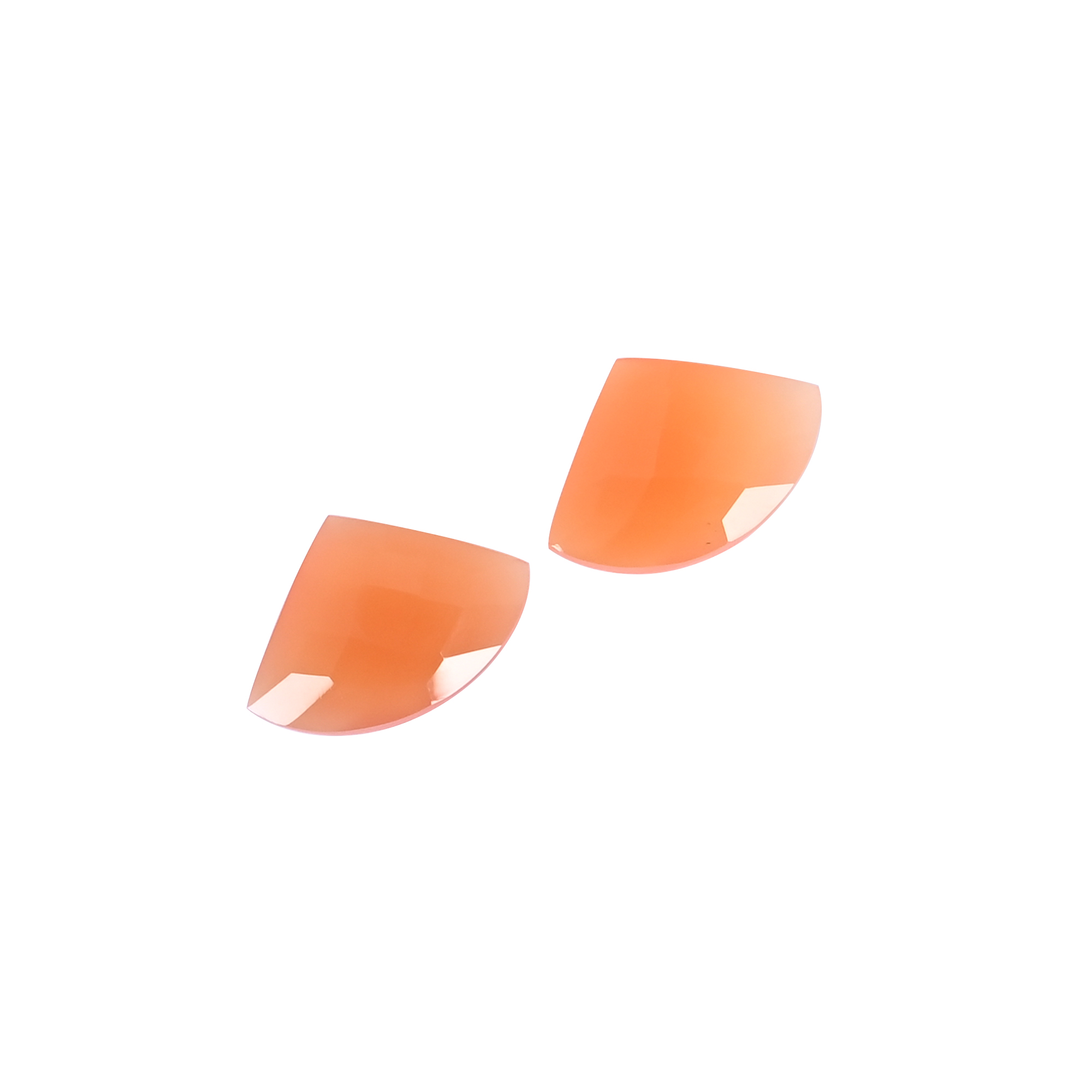 Natural Carnelian 165 Carat 1 Pair Weight 20x14mm Fancy Shape Loose Gemstone