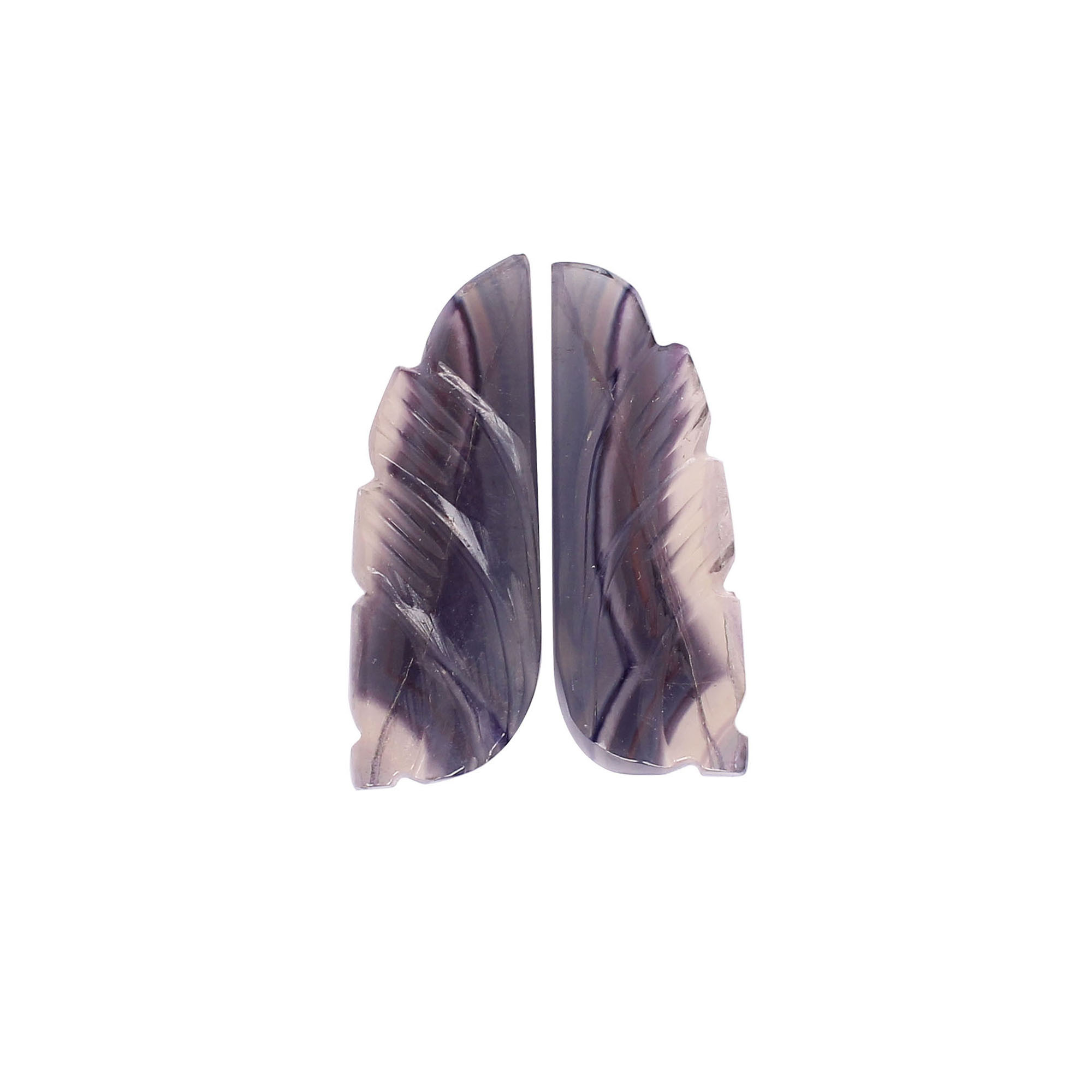 Loose Gemstone Multi Fluorite 2 Pcs 73cts Gemstone Lot Carving Gemstone For Jewelry Making Handmade Stone Ring Earring