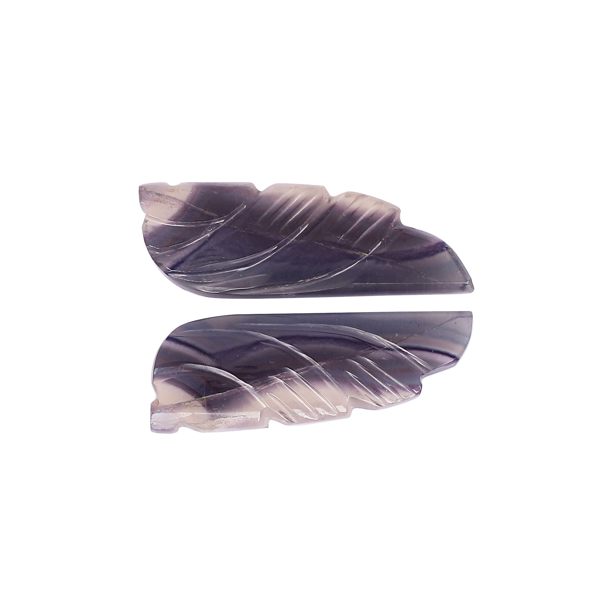 Loose Gemstone Multi Fluorite 2 Pcs 73cts Gemstone Lot Carving Gemstone For Jewelry Making Handmade Stone Ring Earring