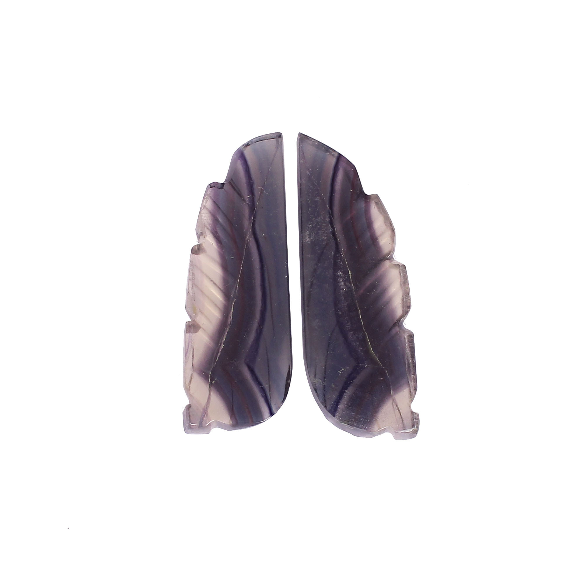 Loose Gemstone Multi Fluorite 2 Pcs 73cts Gemstone Lot Carving Gemstone For Jewelry Making Handmade Stone Ring Earring