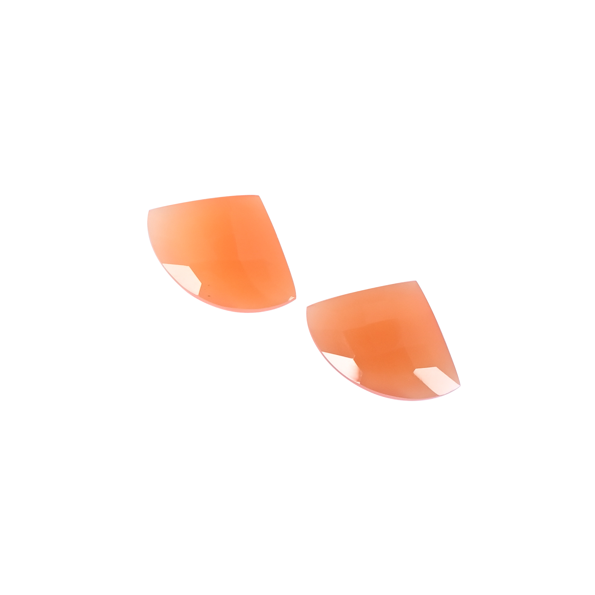 Natural Carnelian 165 Carat 1 Pair Weight 20x14mm Fancy Shape Loose Gemstone