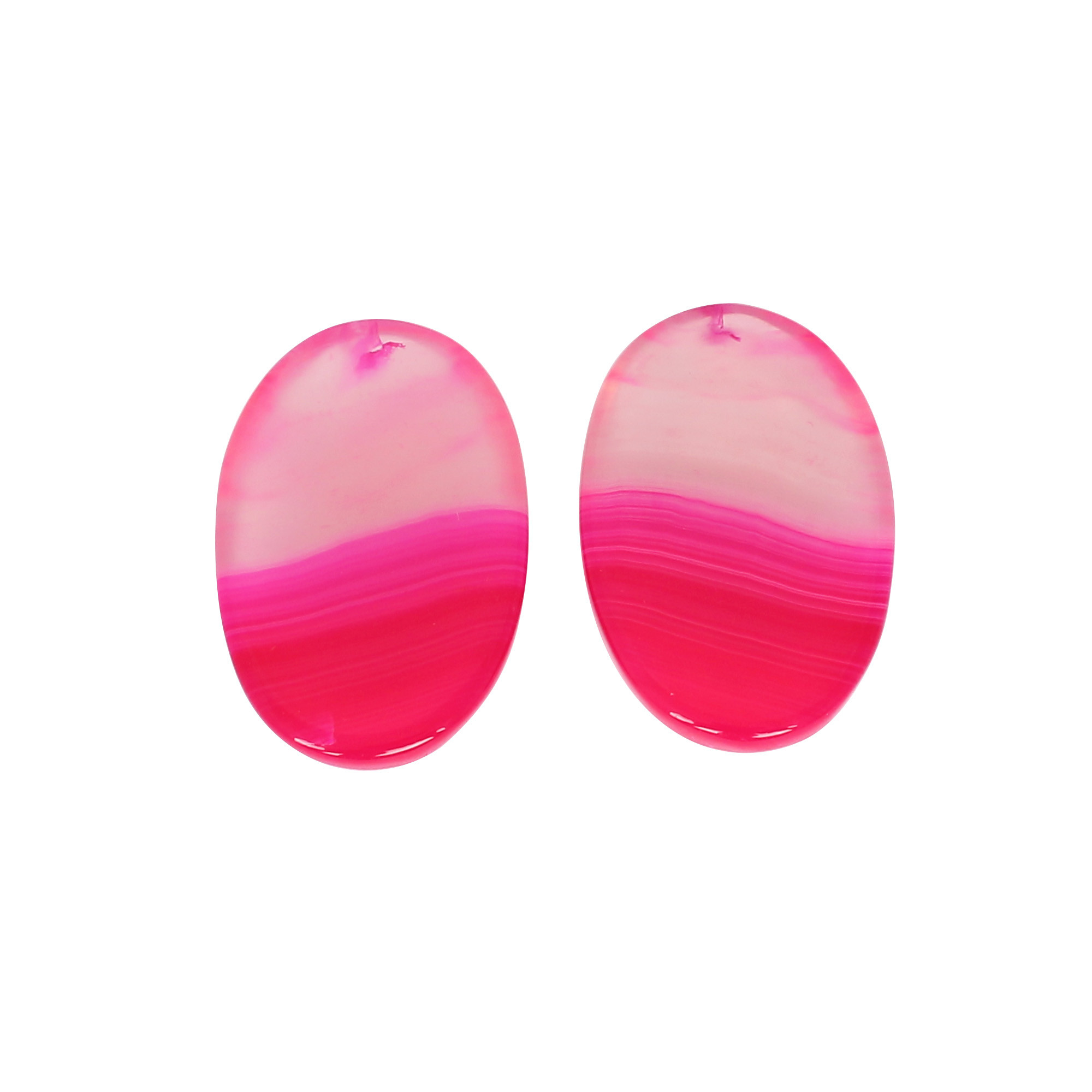 Pink Agate 50cts Pair Gemstone Lot For Jewelry Making Stone Loose Gemstone Handmade Stone For Ring