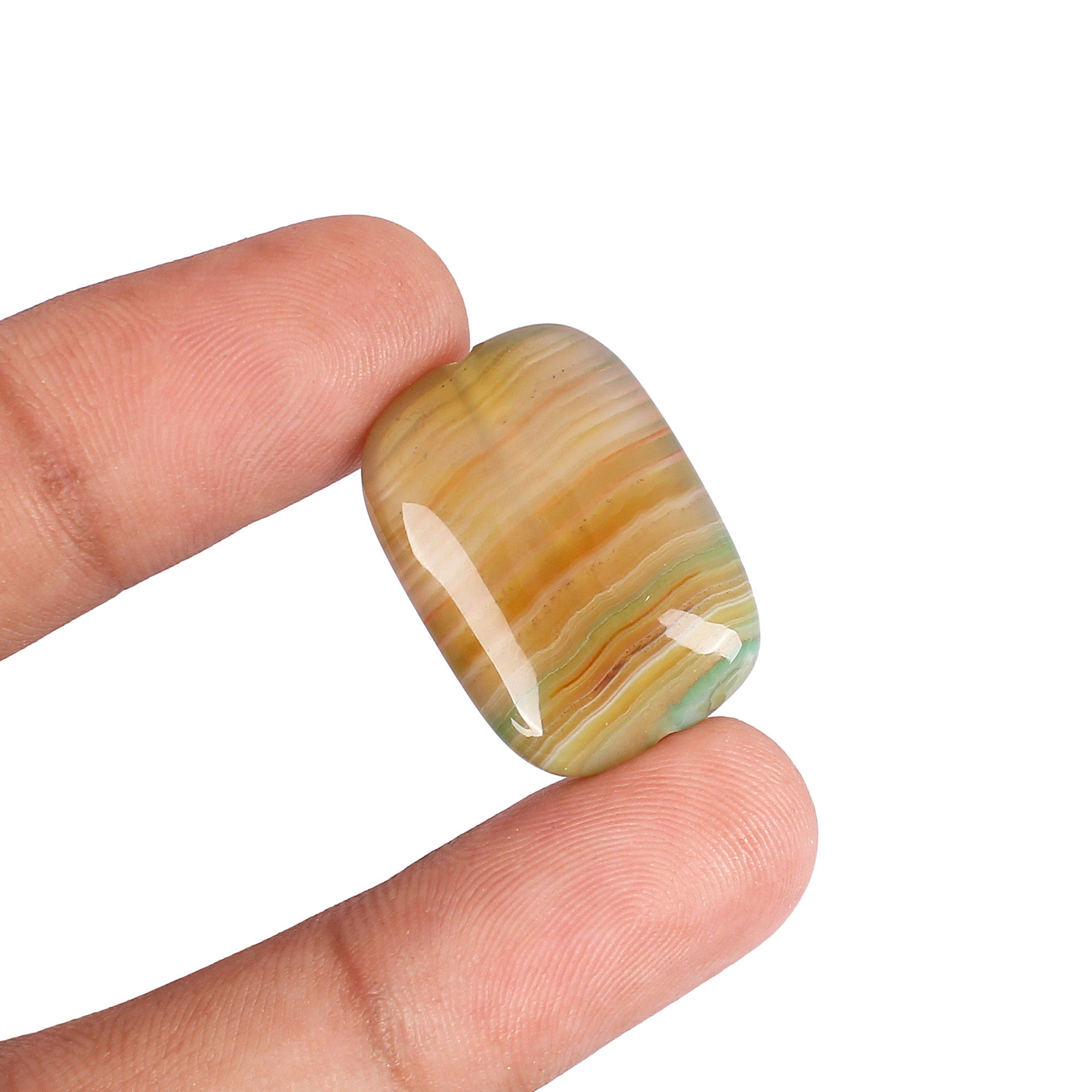 Brazil Agate 28cts Gemstone For Jewelry Making Stone Loose Gemstone Rectangle Cushion Stone For Ring