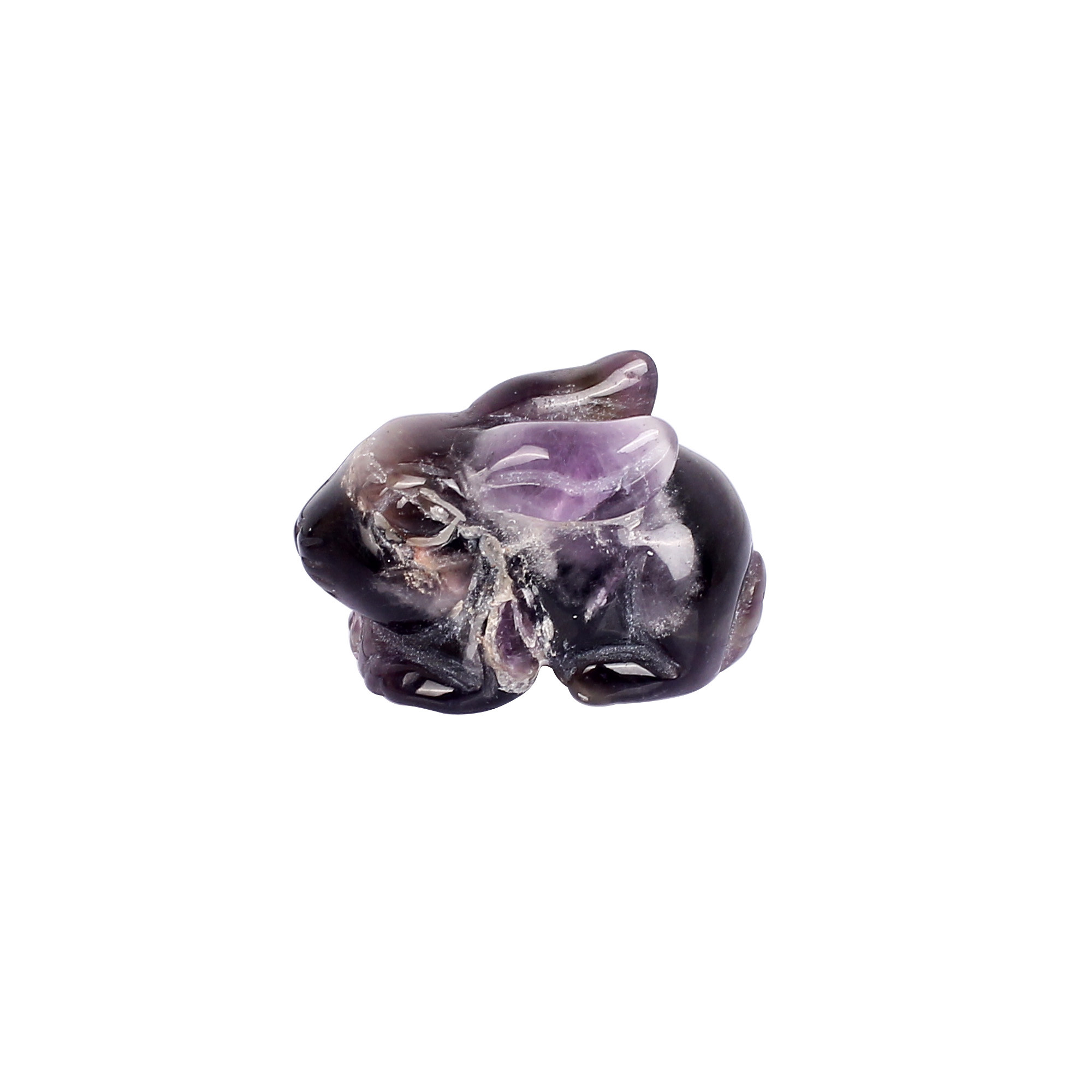Natural African Amethyst  Loose Gemstone 825cts Rabbit Carving Gemstone For Jewelry Making Stone Unique Stone