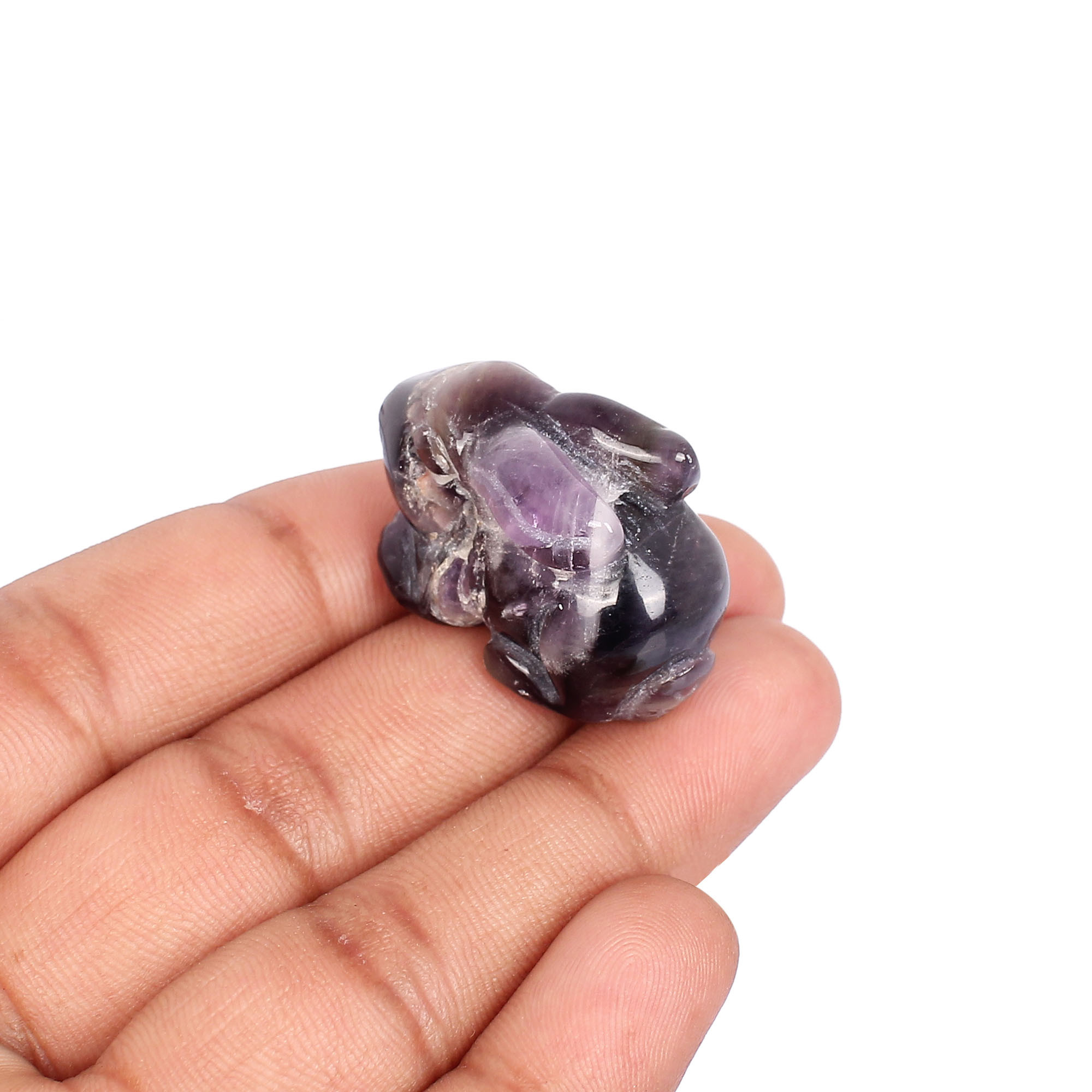 Natural African Amethyst  Loose Gemstone 825cts Rabbit Carving Gemstone For Jewelry Making Stone Unique Stone