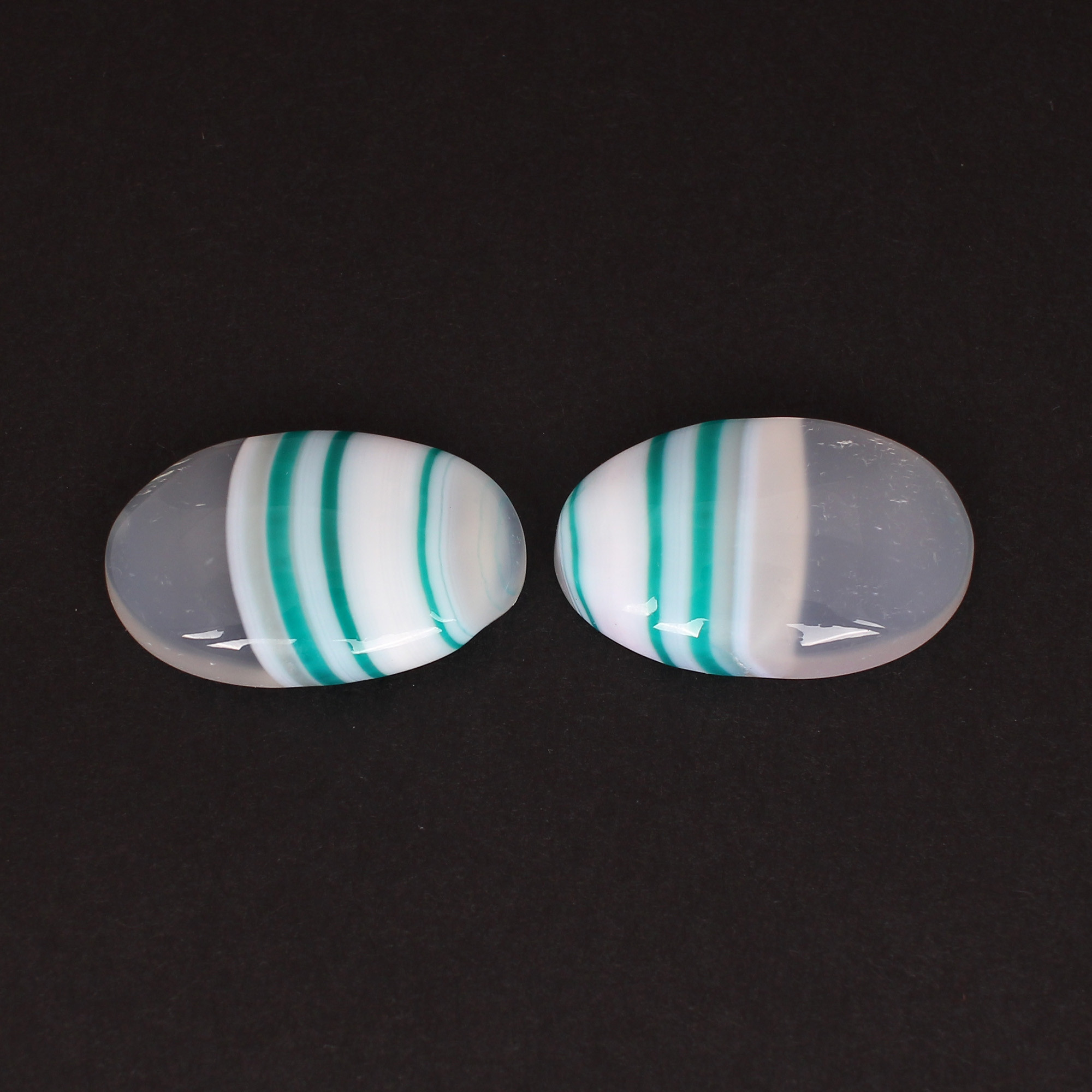 Jewelry Making Stone For Earrings Loose Gemstone Blue Agate 6230cts Pair Gemstone Lot