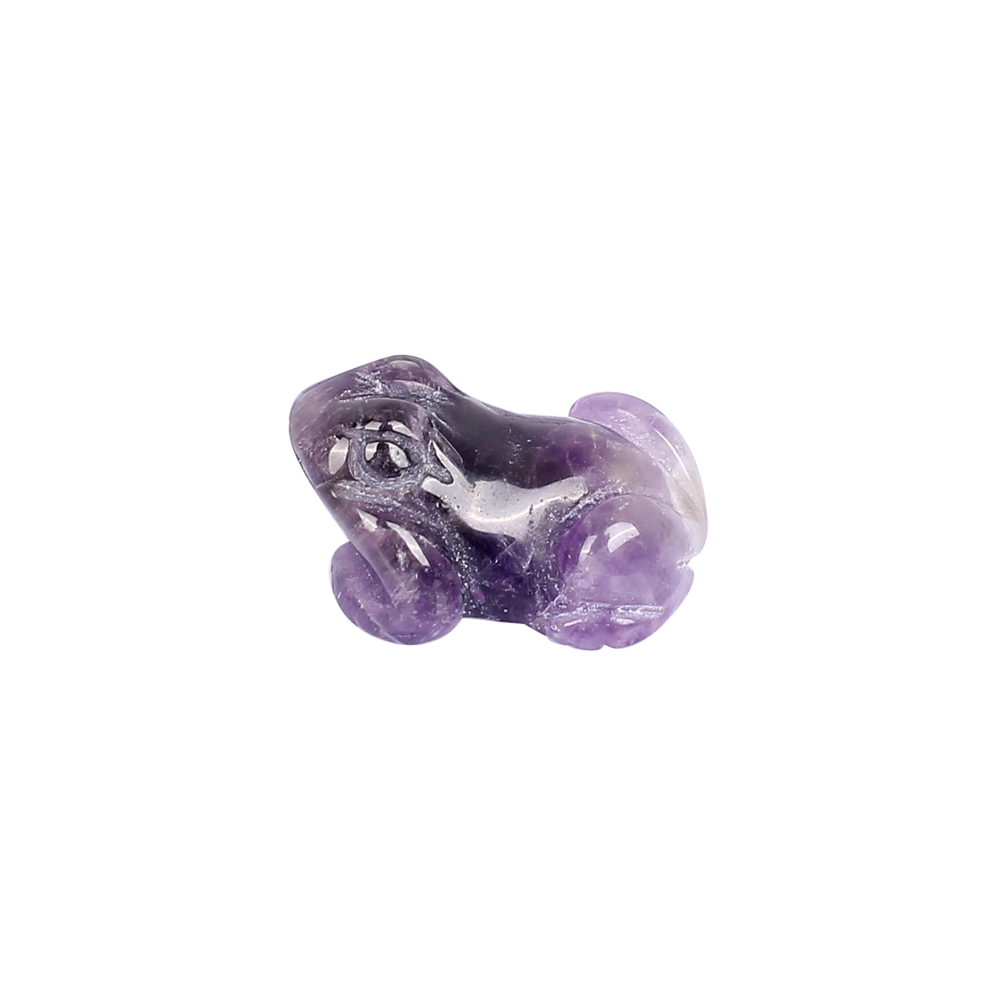 African Amethyst 75cts Frog Gemstone For Jewelry Making Stone Loose Gemstone Handcrafted Carving Stone Amethyst Stone