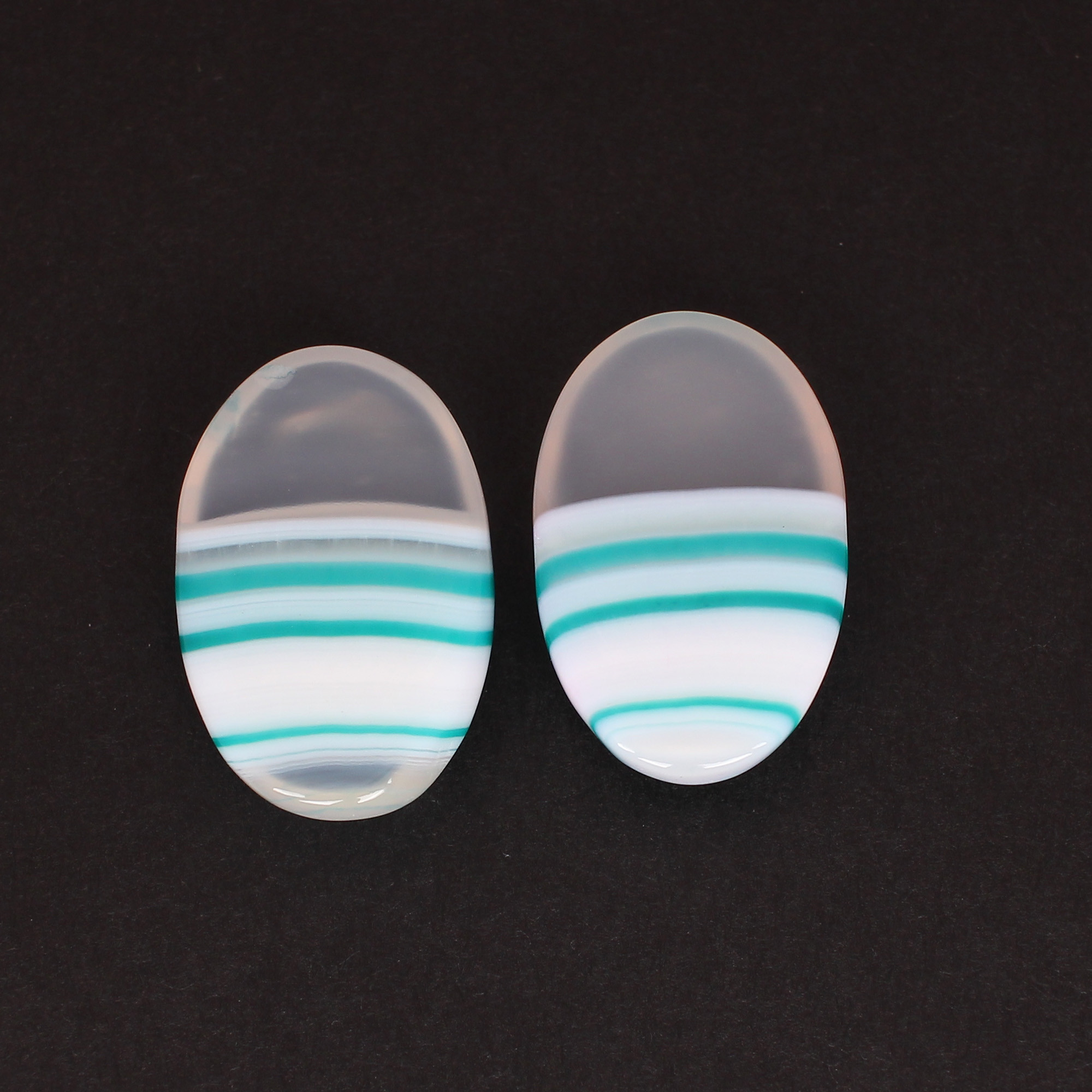 Jewelry Making Stone For Earrings Loose Gemstone Blue Agate 6230cts Pair Gemstone Lot