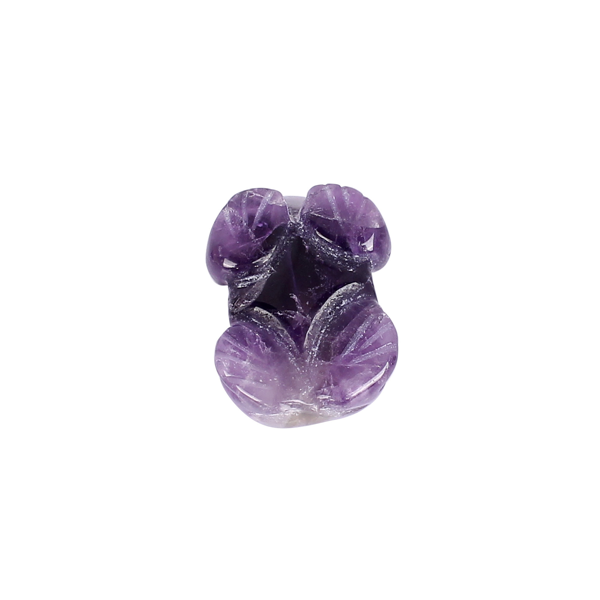 African Amethyst 75cts Frog Gemstone For Jewelry Making Stone Loose Gemstone Handcrafted Carving Stone Amethyst Stone