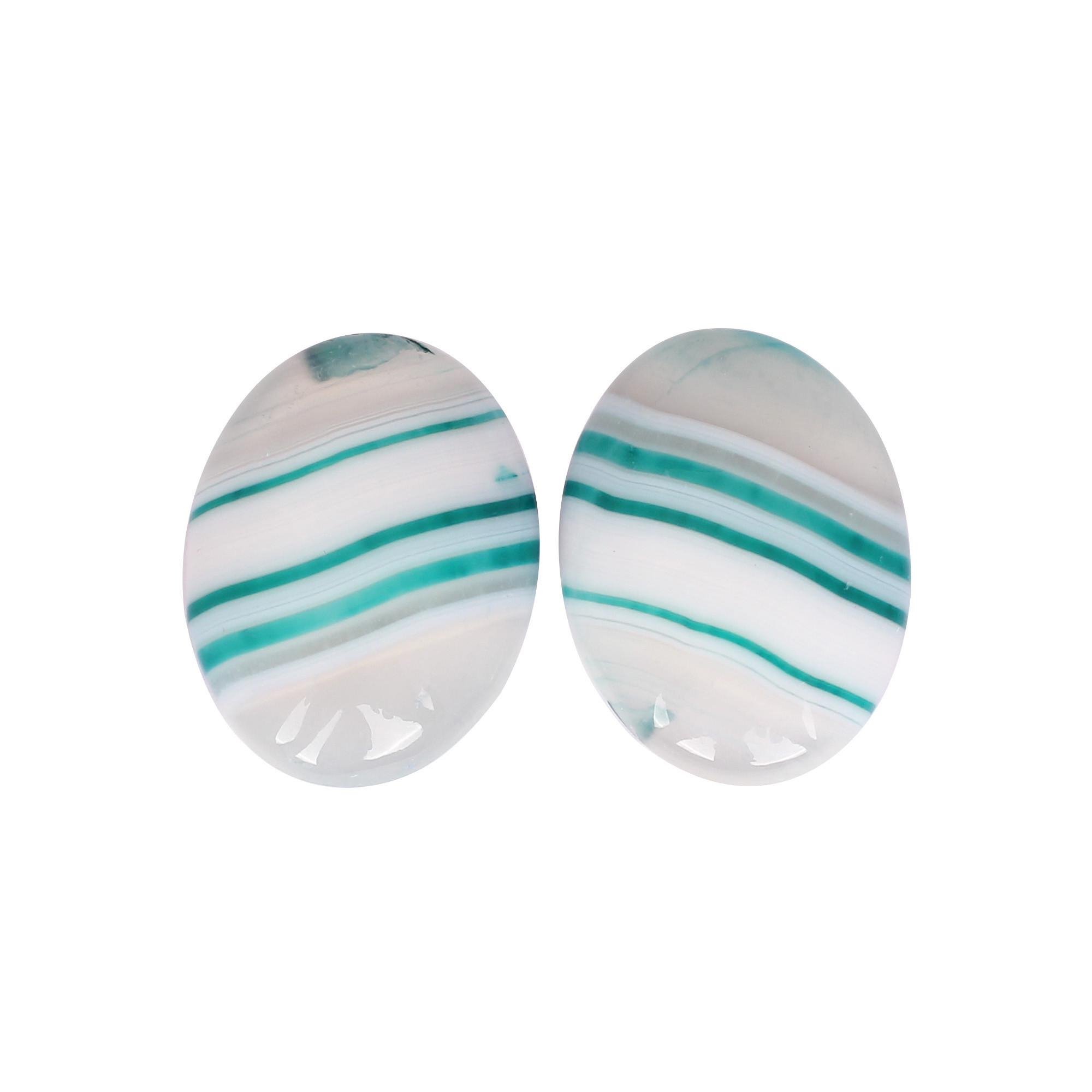 Loose Oval Gemstone Blue Agate 6220cts Pair Gemstone Lot For Jewelry Making Stone For Earrings
