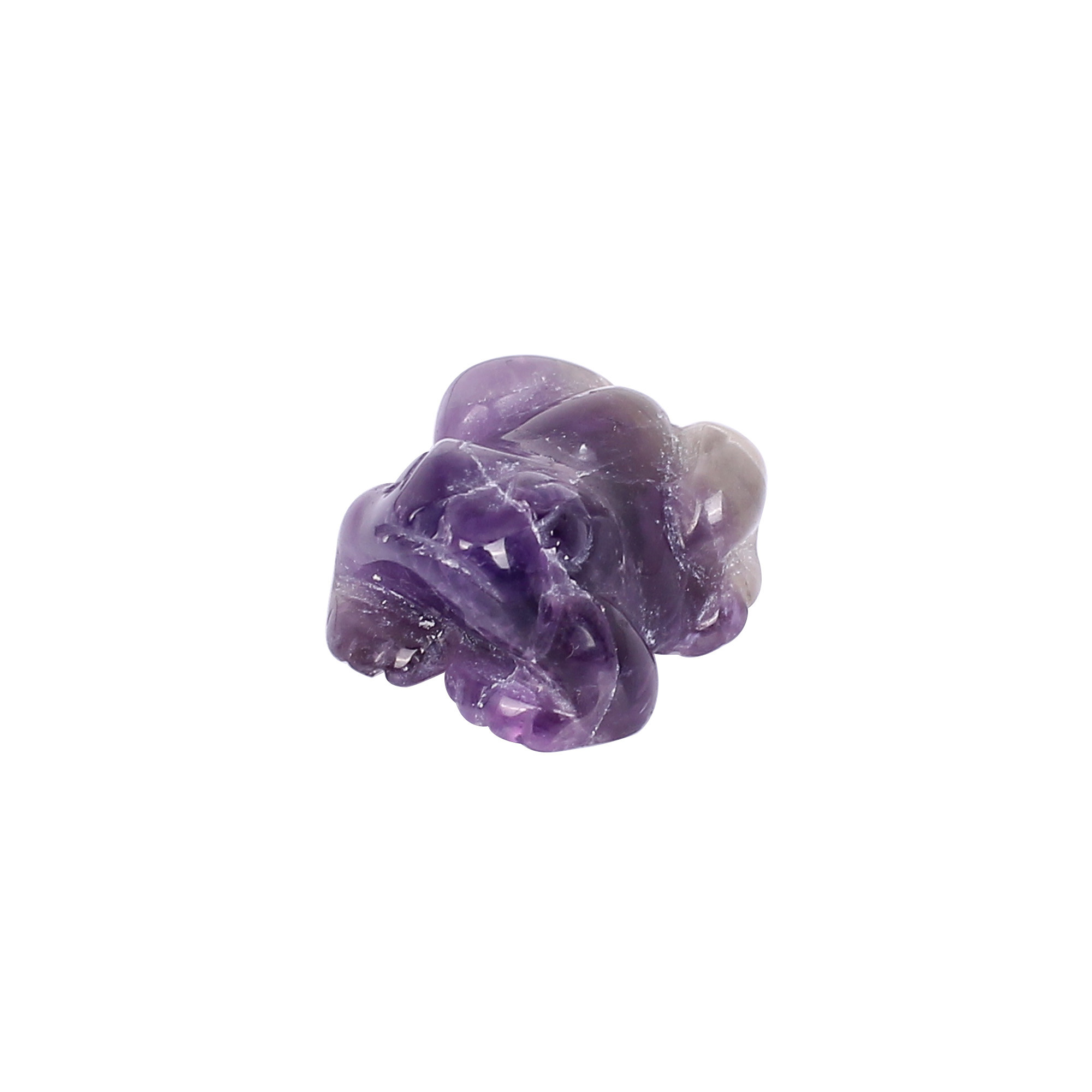 Natural African Amethyst  Loose Gemstone 37cts Frog Gemstone For Jewelry Making Stone Handcrafted Carving Stone Amethyst Stone