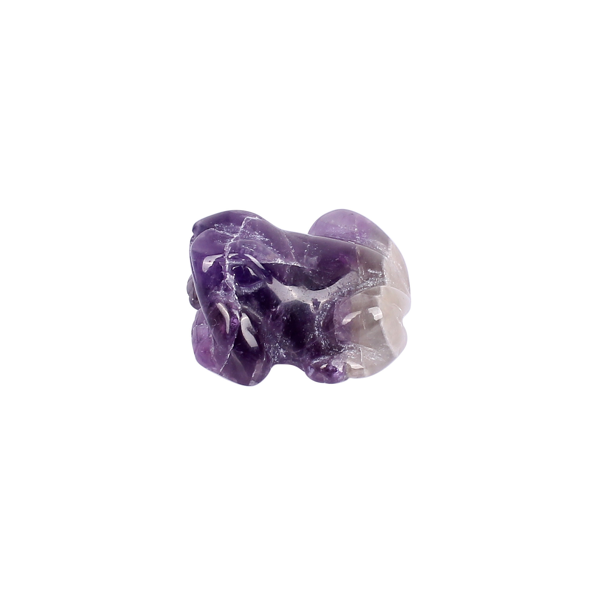 Natural African Amethyst  Loose Gemstone 37cts Frog Gemstone For Jewelry Making Stone Handcrafted Carving Stone Amethyst Stone