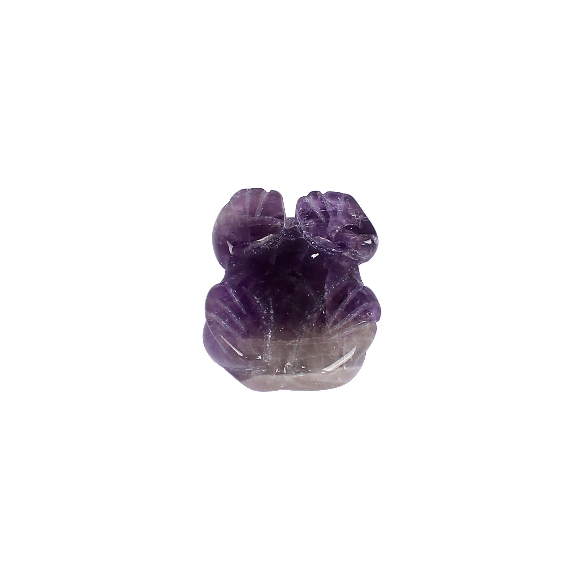 Natural African Amethyst  Loose Gemstone 37cts Frog Gemstone For Jewelry Making Stone Handcrafted Carving Stone Amethyst Stone