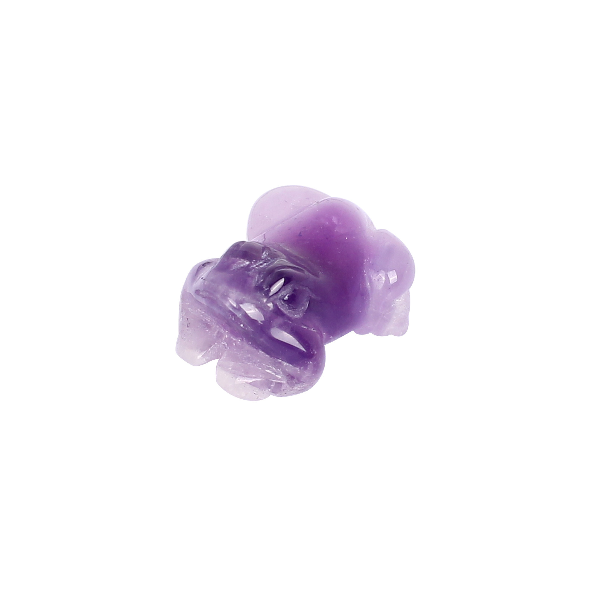 Natural African Amethyst 30cts Frog Carving Gemstone For Jewelry Making Stone Loose Gemstone Handcrafted Stone