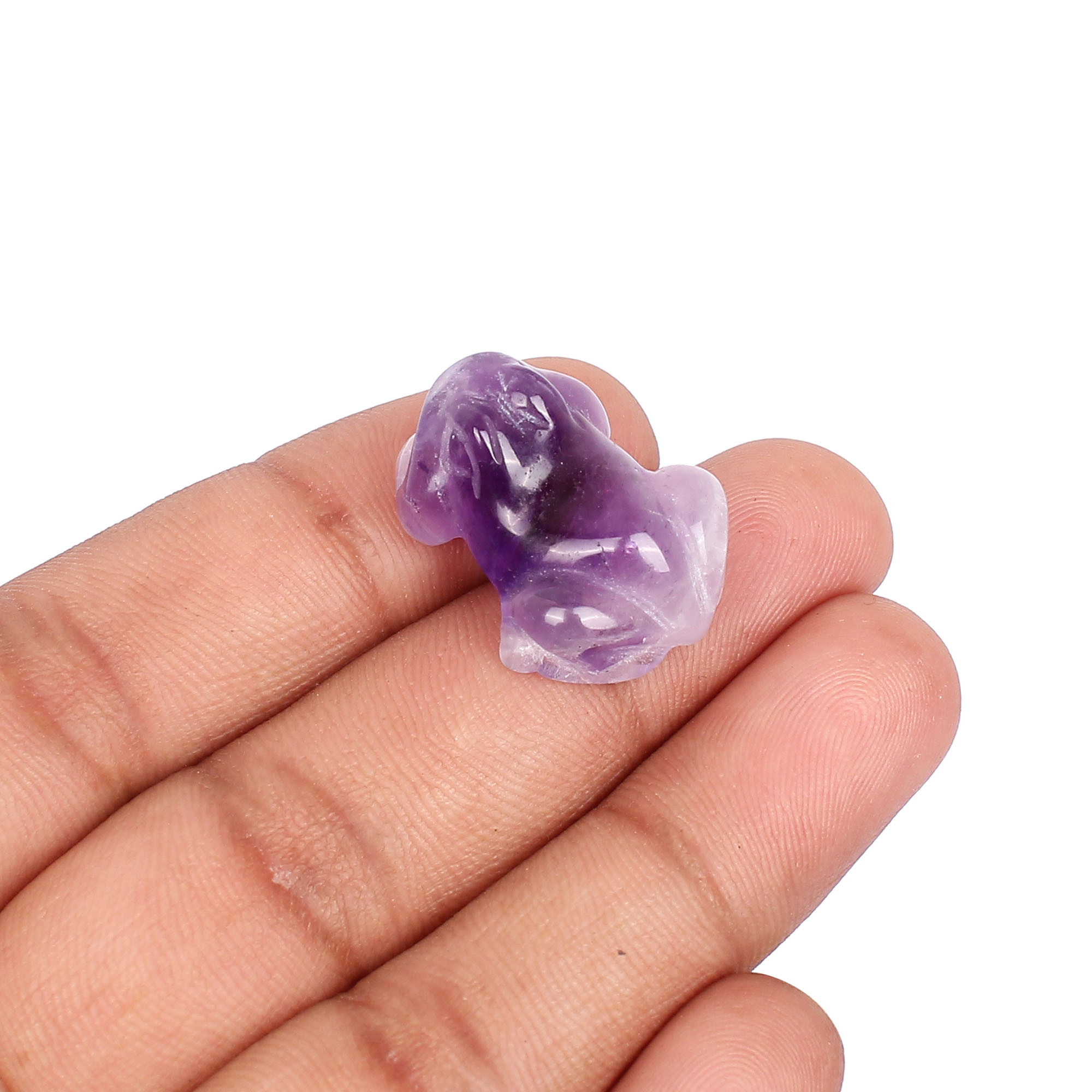 Natural African Amethyst 30cts Frog Carving Gemstone For Jewelry Making Stone Loose Gemstone Handcrafted Stone