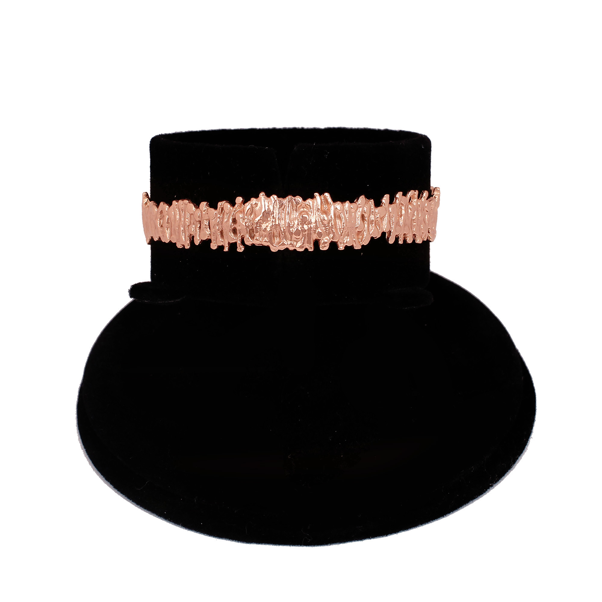 Contemporary Style Rose Gold Plated 925 Sterling Silver Cuff Bracelet