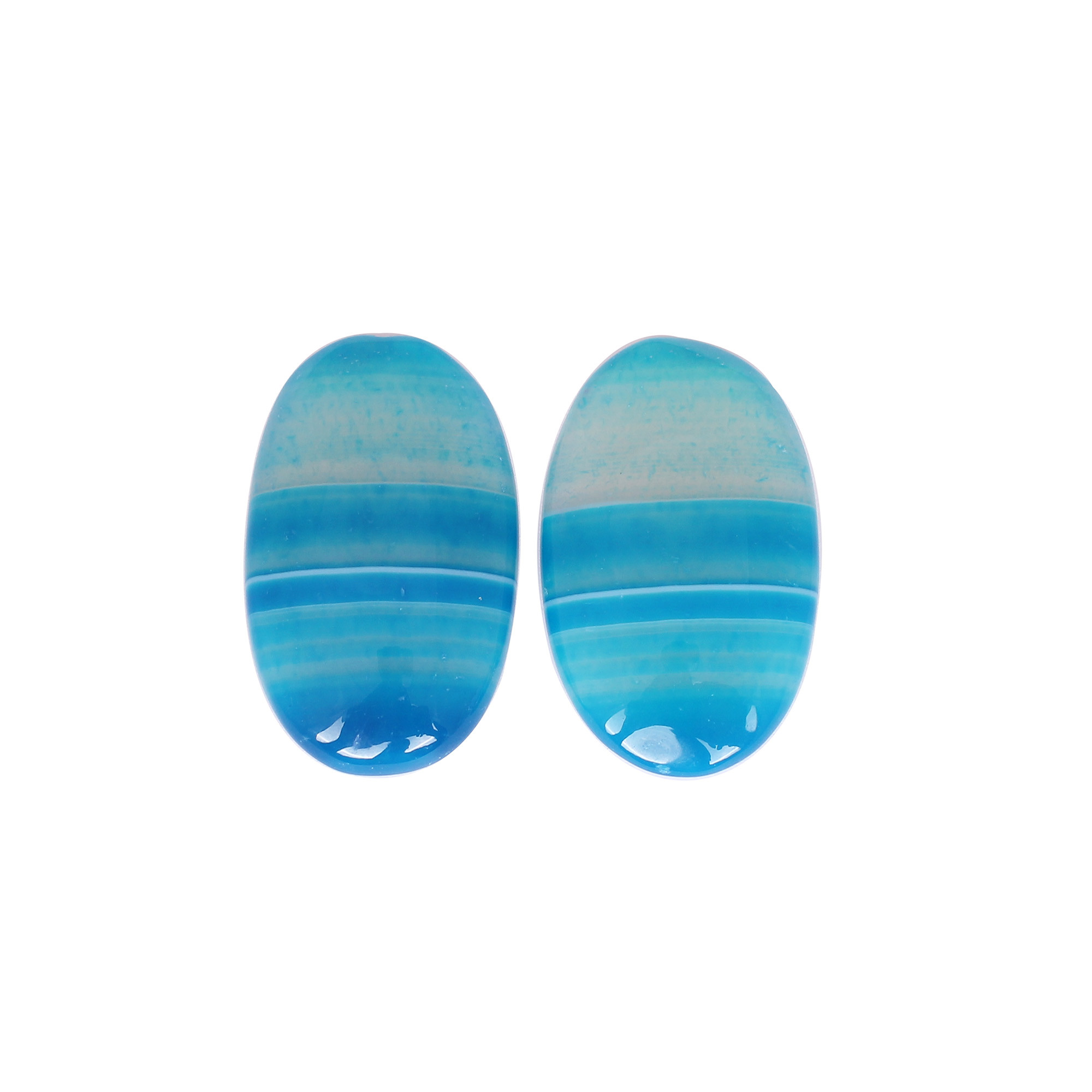 Loose Gemstone Blue Agate 6290cts Pair Gemstone Lot For Jewelry Making Stone For Earrings