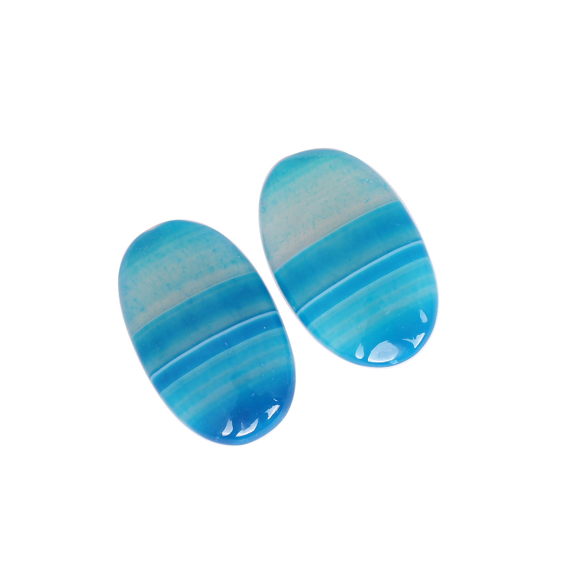 Loose Gemstone Blue Agate 6290cts Pair Gemstone Lot For Jewelry Making Stone For Earrings