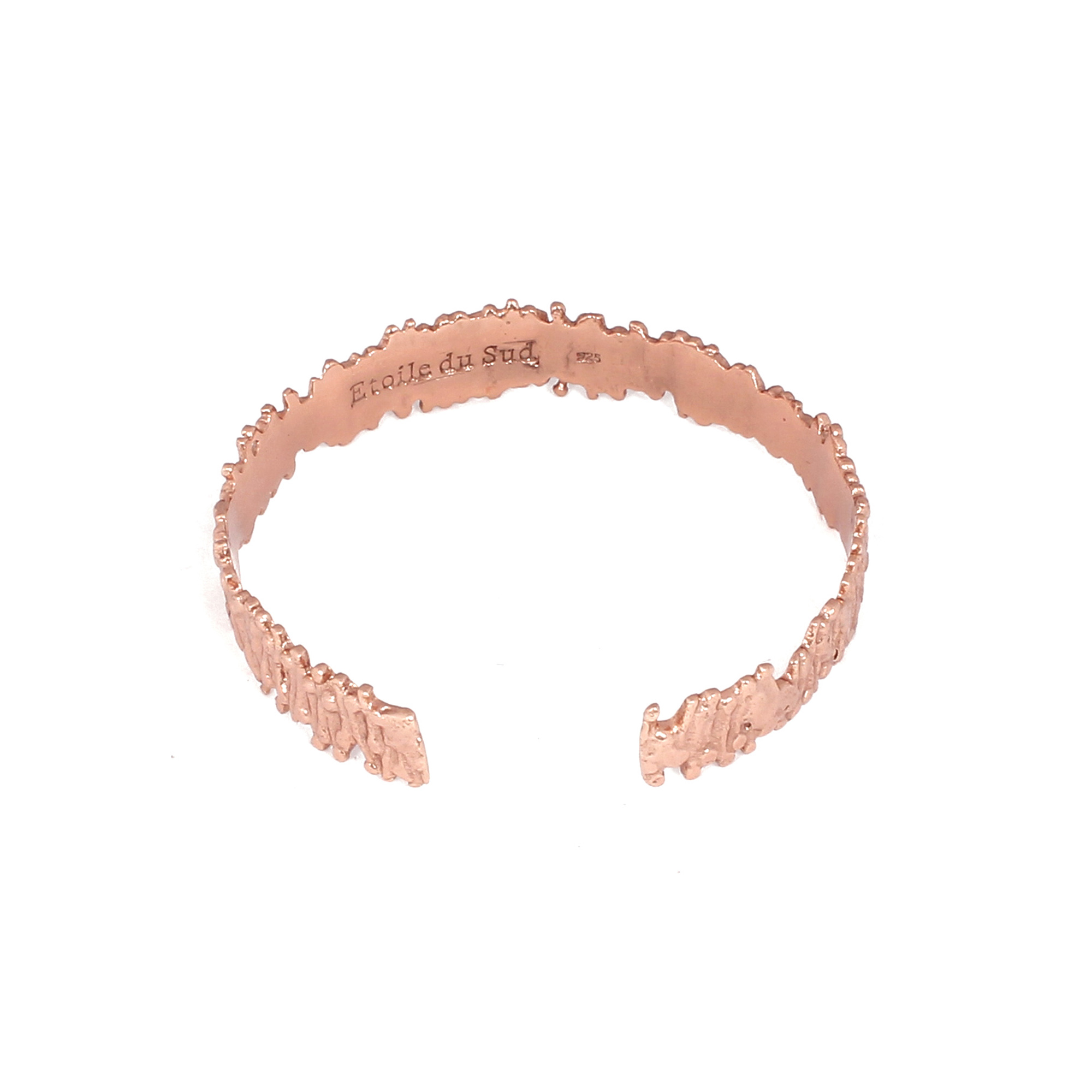 Contemporary Style Rose Gold Plated 925 Sterling Silver Cuff Bracelet