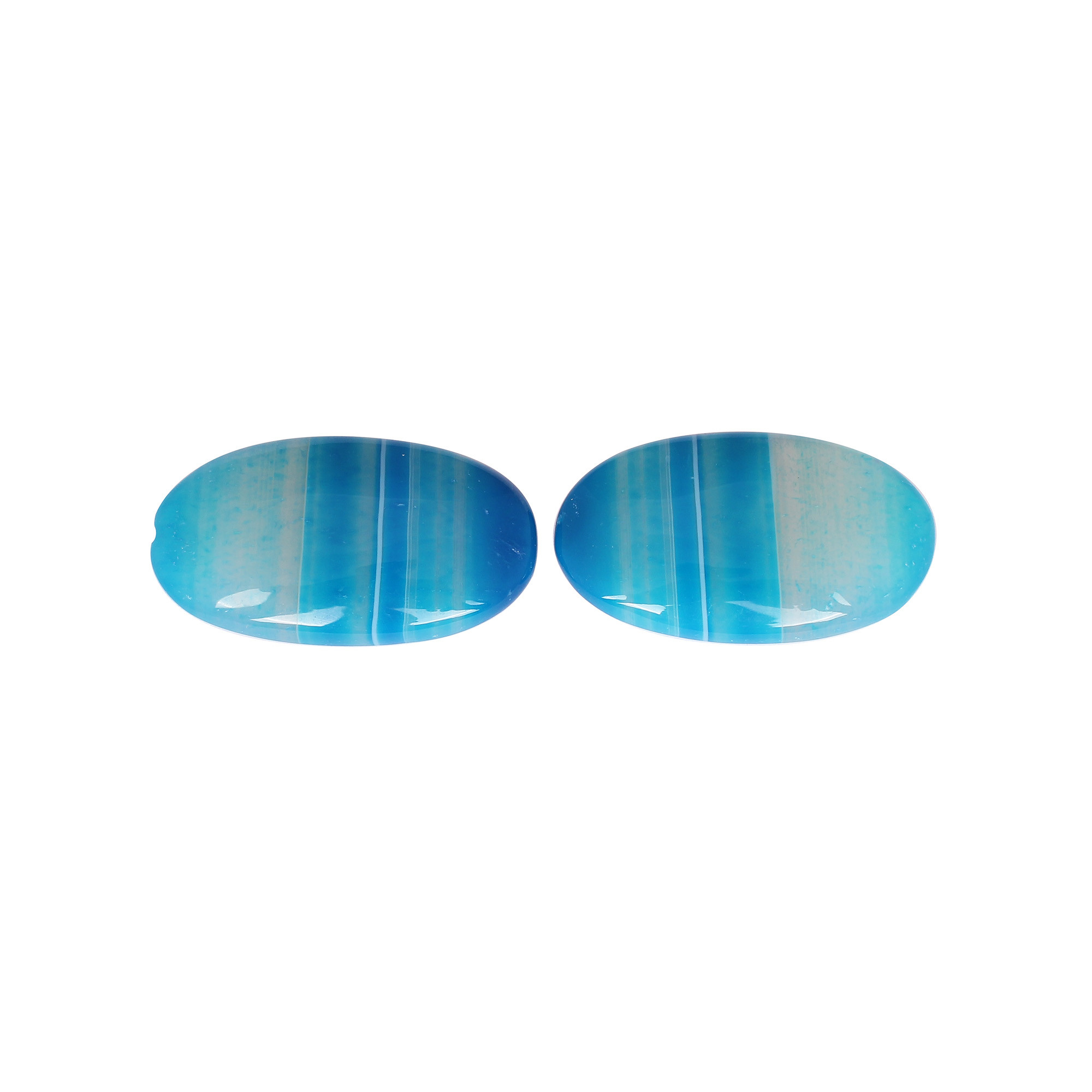 Loose Gemstone Blue Agate 6290cts Pair Gemstone Lot For Jewelry Making Stone For Earrings