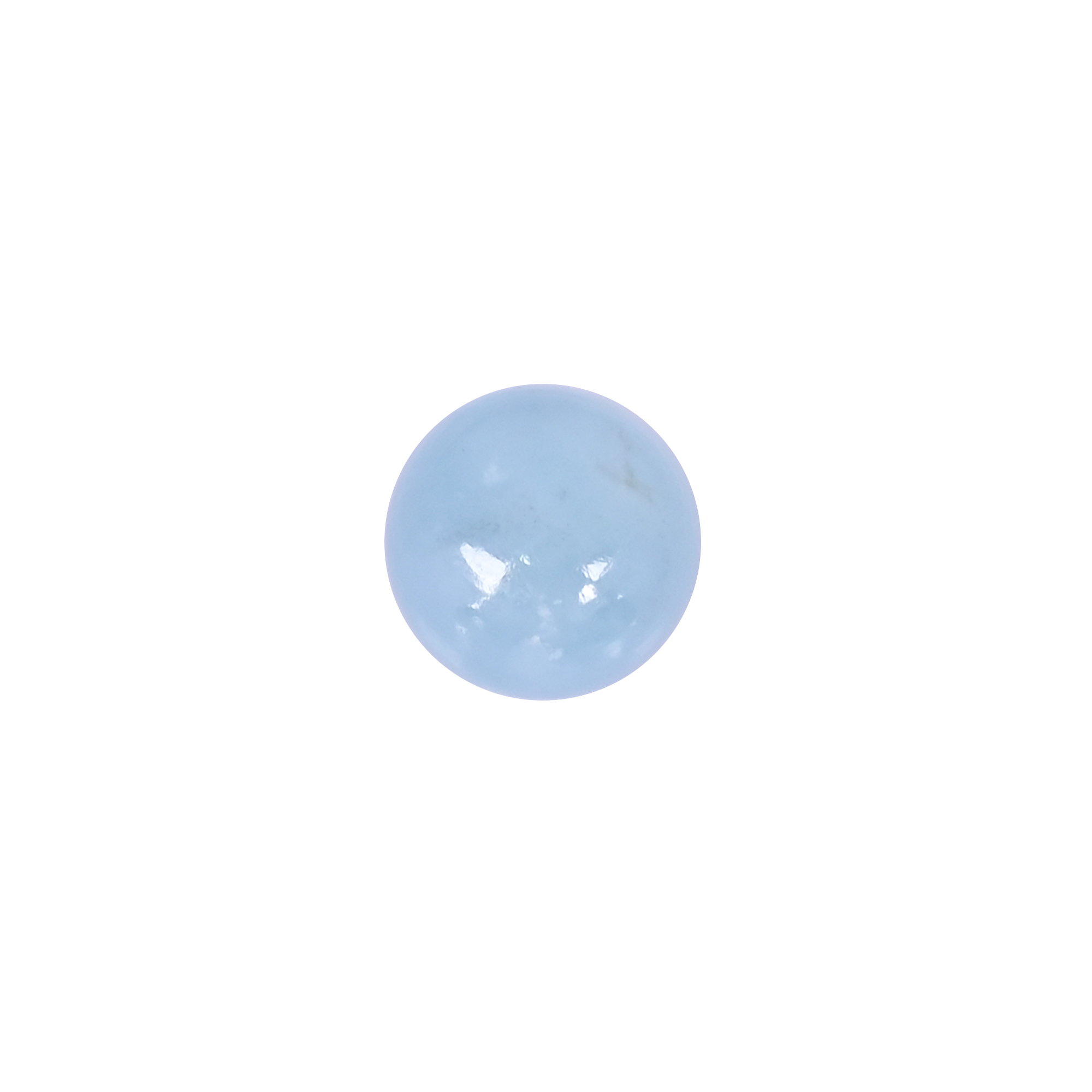 Natural Aquamarine 63 Carat 11mm Round Cabochon Shape Loose Gemstone