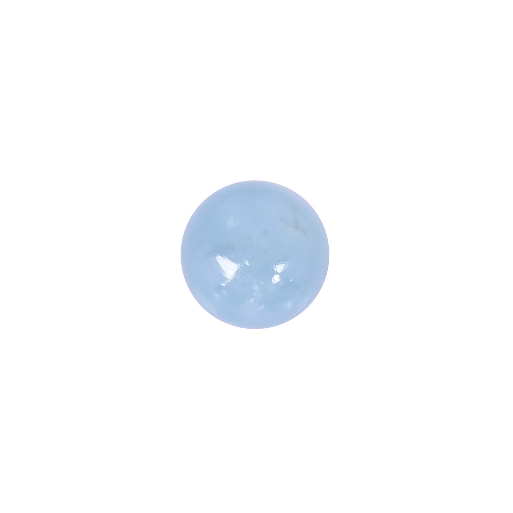 Image of Natural Aquamarine 6.3 Carat 11mm Round Cabochon Shape Loose Gemstone