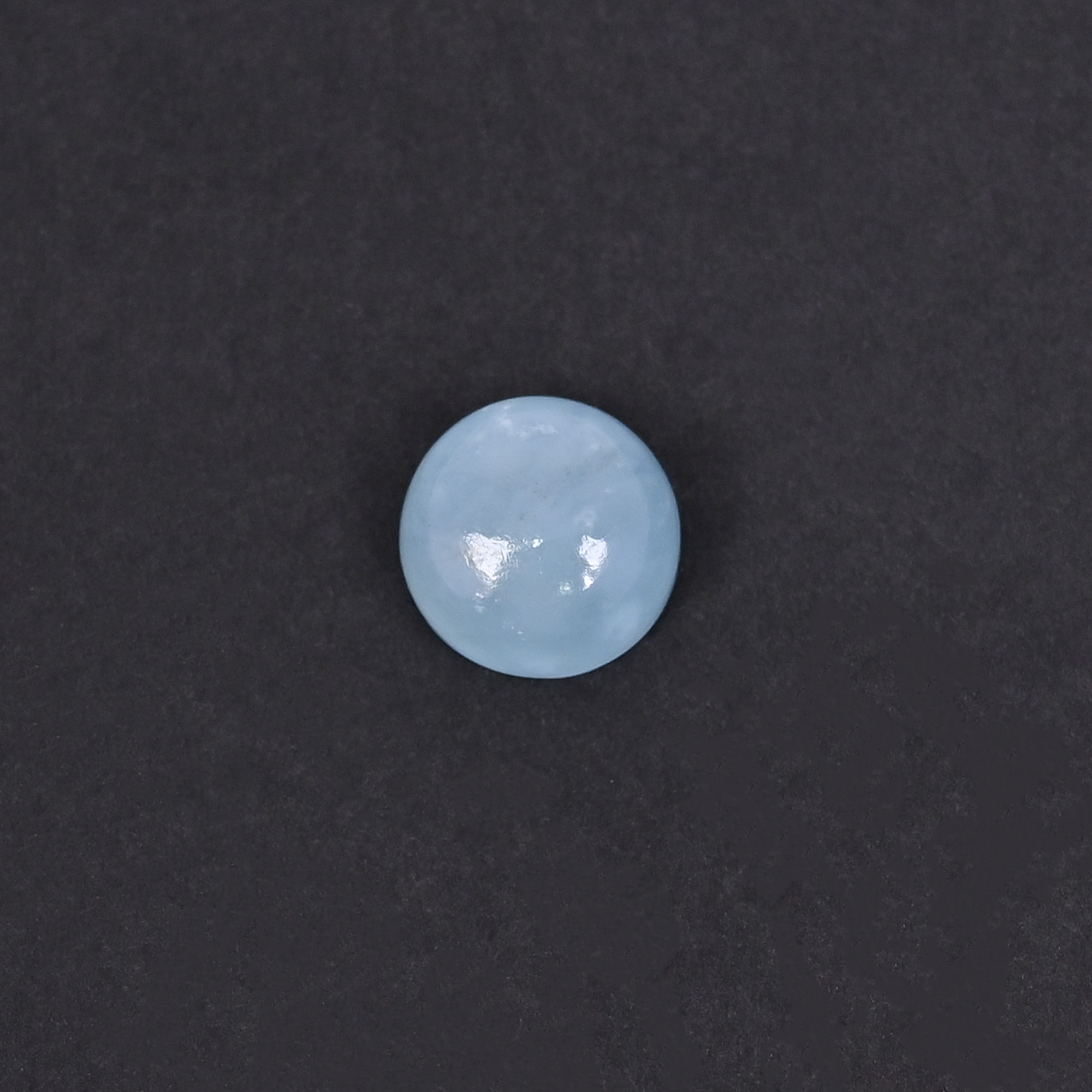 Natural Aquamarine 63 Carat 11mm Round Cabochon Shape Loose Gemstone