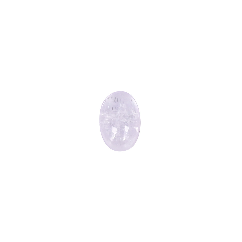Image of Natural Ice Quartz 0.7  Carat 6x4mm Oval Cabochon Shape Loose Gemstone