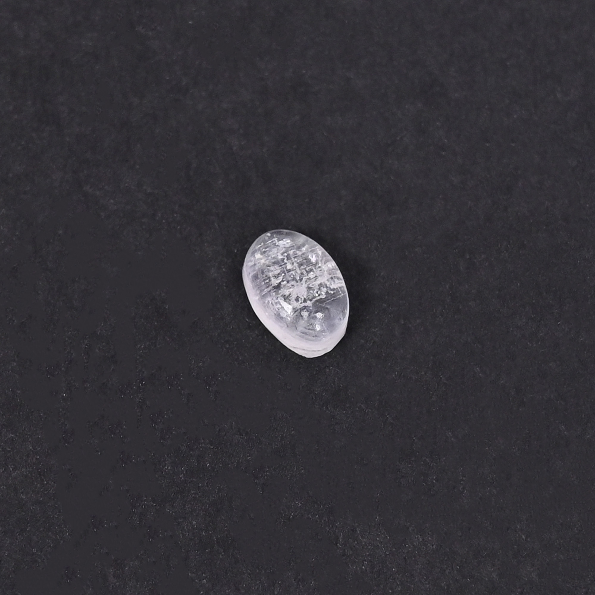 Natural Ice Quartz 07  Carat 6x4mm Oval Cabochon Shape Loose Gemstone