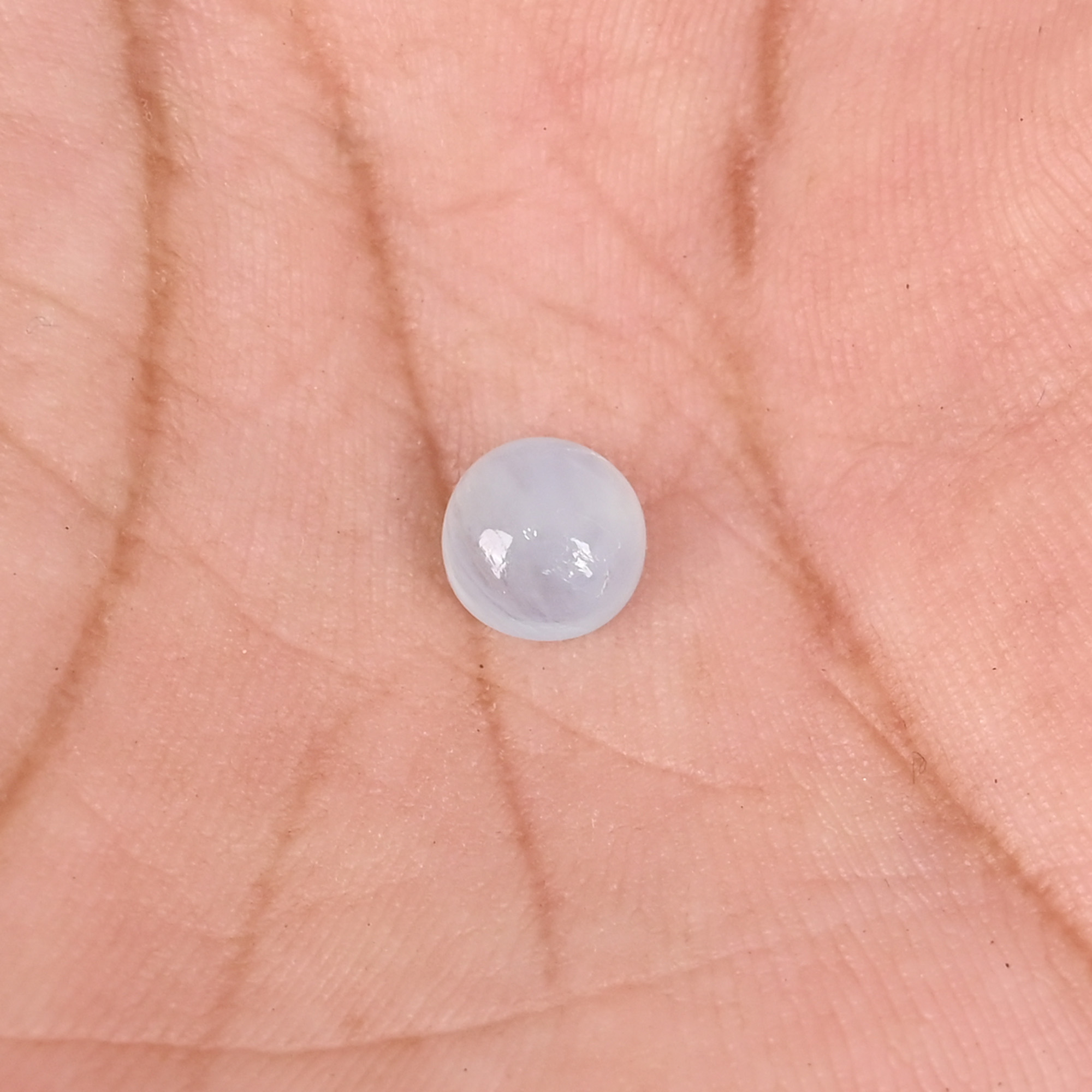 Natural Aquamarine 15 Carat 7mm Round Cabochon Shape Loose Gemstone