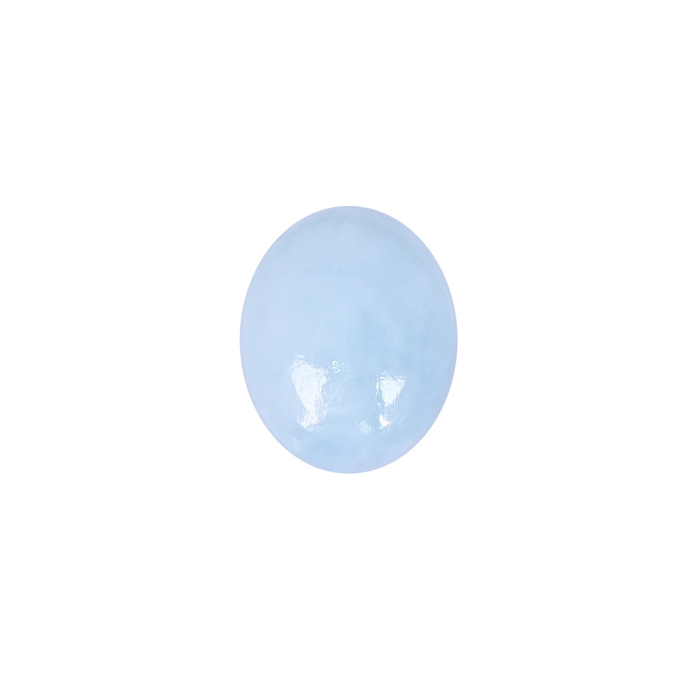 Image of Natural Aquamarine 12.5 Carat 17x14mm Oval Cabochon Shape Loose Gemstone