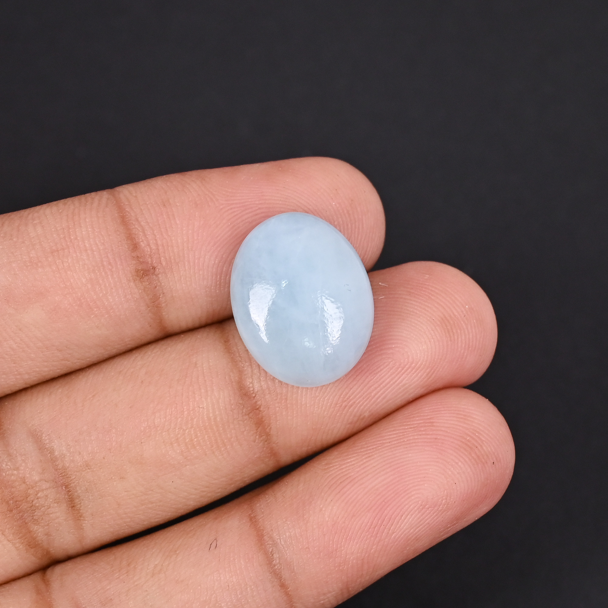 Natural Aquamarine 125 Carat 17x14mm Oval Cabochon Shape Loose Gemstone