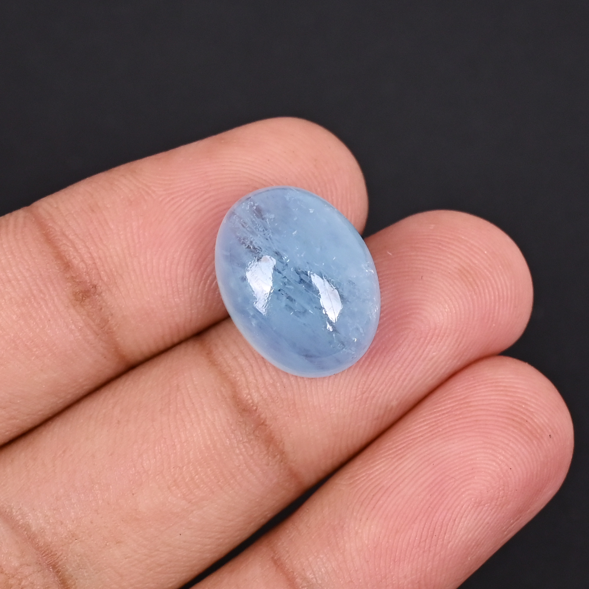 Natural Aquamarine 122 Carat 16x12mm Oval Cabochon  Shape Loose Gemstone