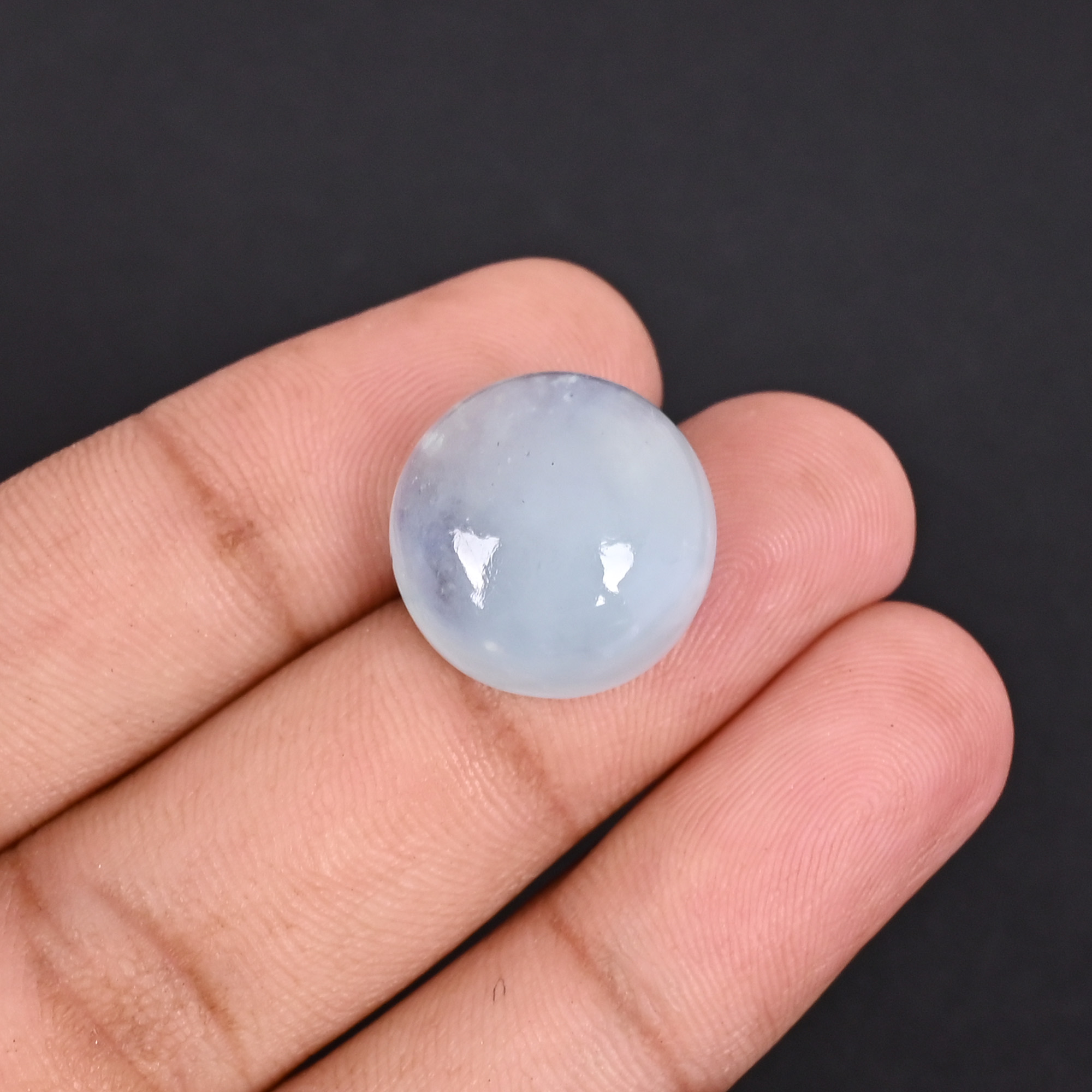 Natural Aquamarine 215 Carat 17mm Round Shape Loose Gemstone