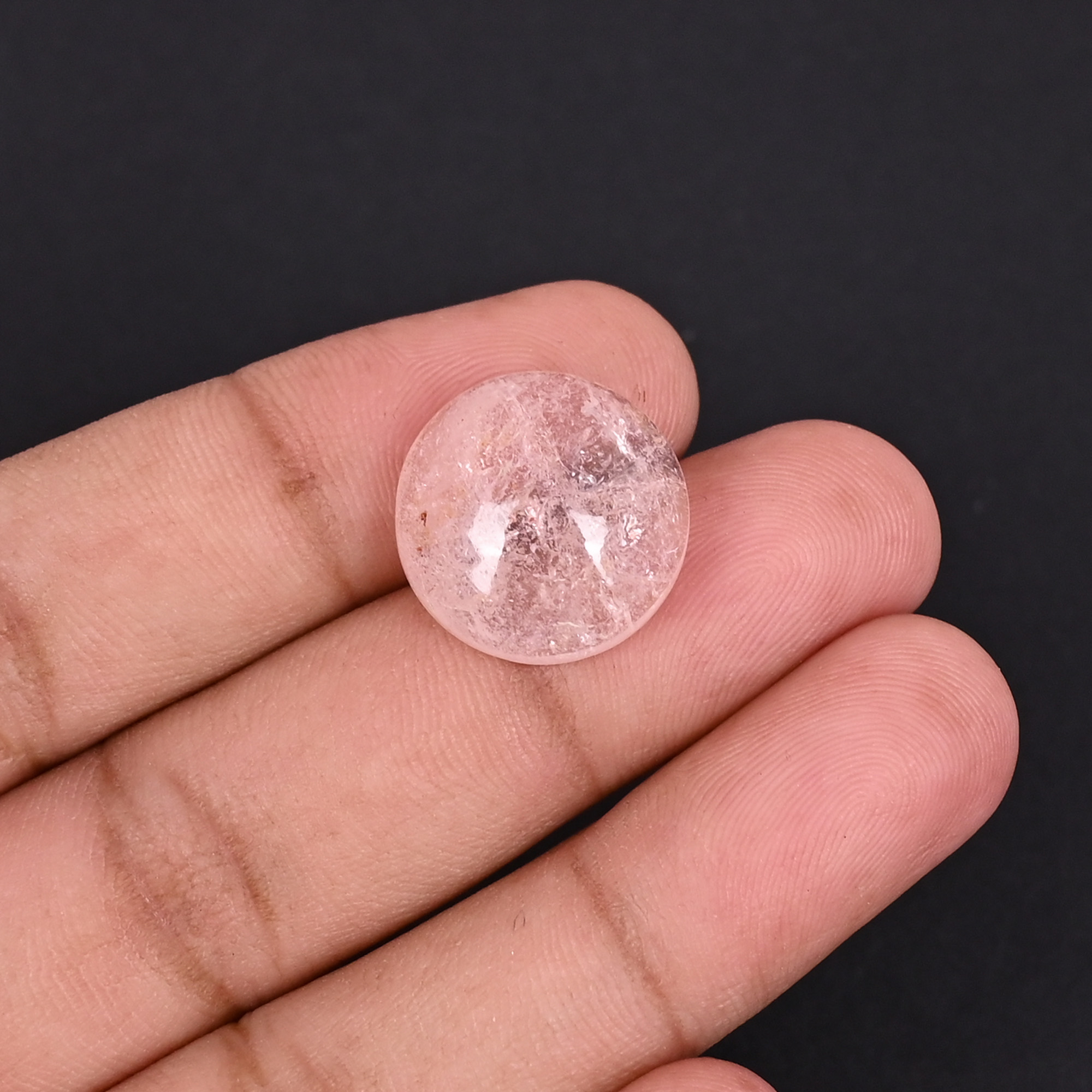 Natural Morganite 162 Carat 17mm Round Shape Loose Gemstone