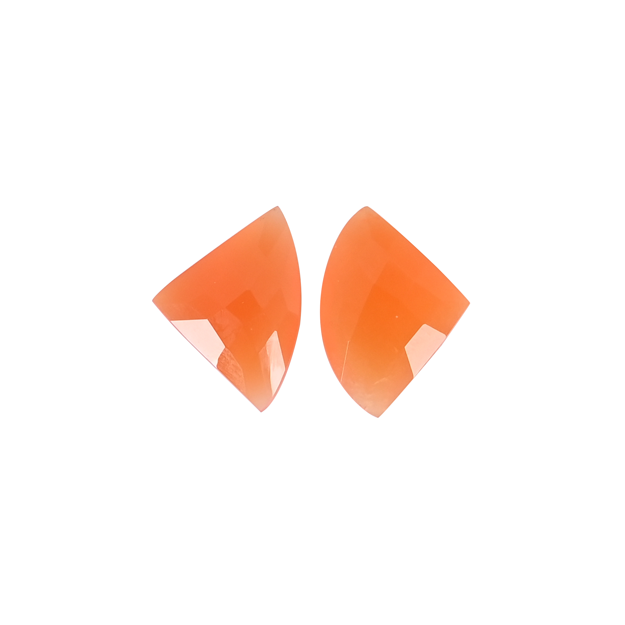 Natural Carnelian 153  Carat 1 Pair Weight 14x20mm Fancy Shape Loose Gemstone