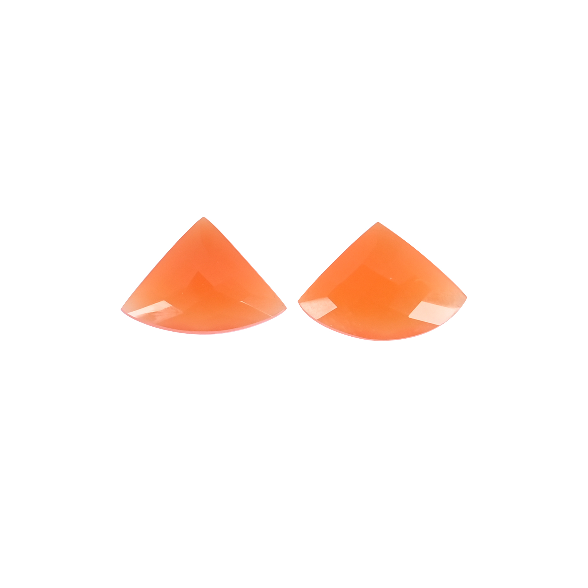 Natural Carnelian 153 Carat 1 Pair Weight 14x20mm Fancy Shape Loose Gemstone