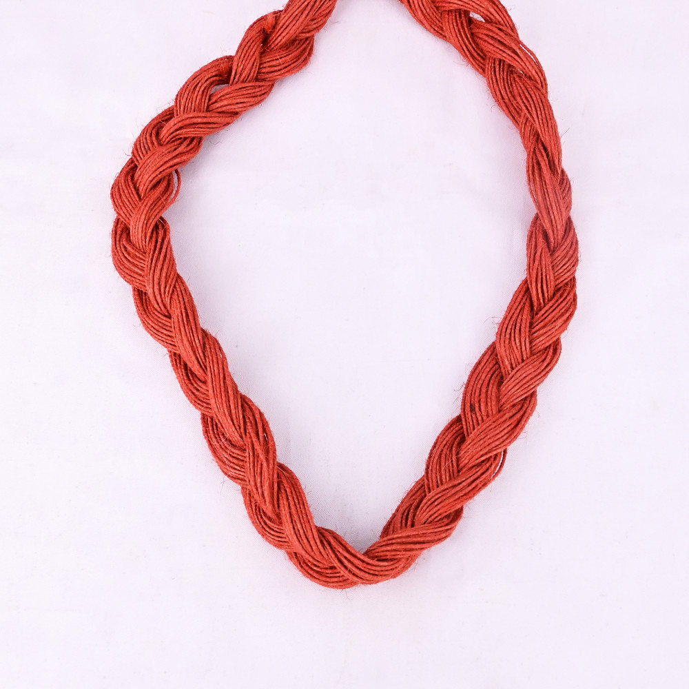 Image of Hand Braided Natural Jute Rope Statement Necklace