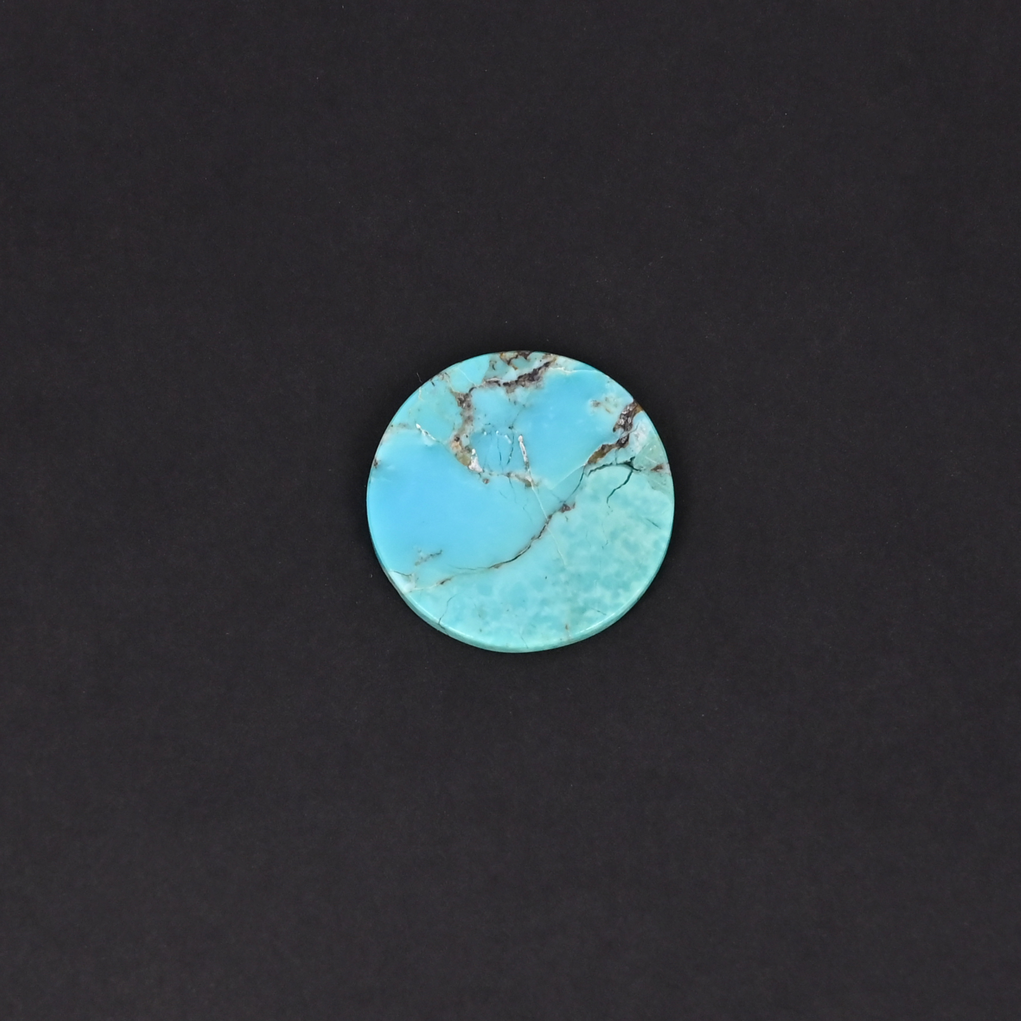 Natural American Turquoise 8 Carat 20mm Round Shape Loose Gemstone