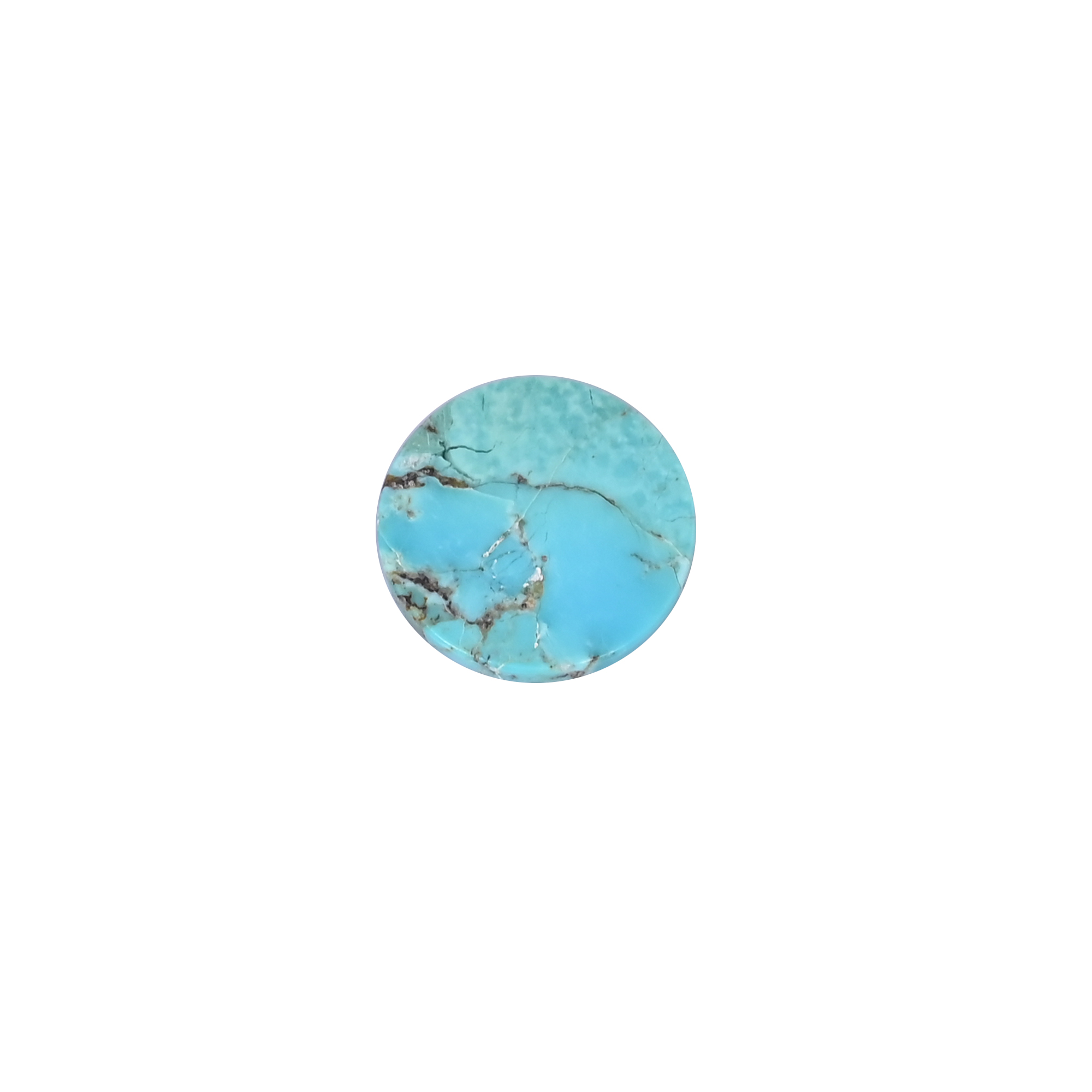 Natural American Turquoise 8 Carat 20mm Round Shape Loose Gemstone