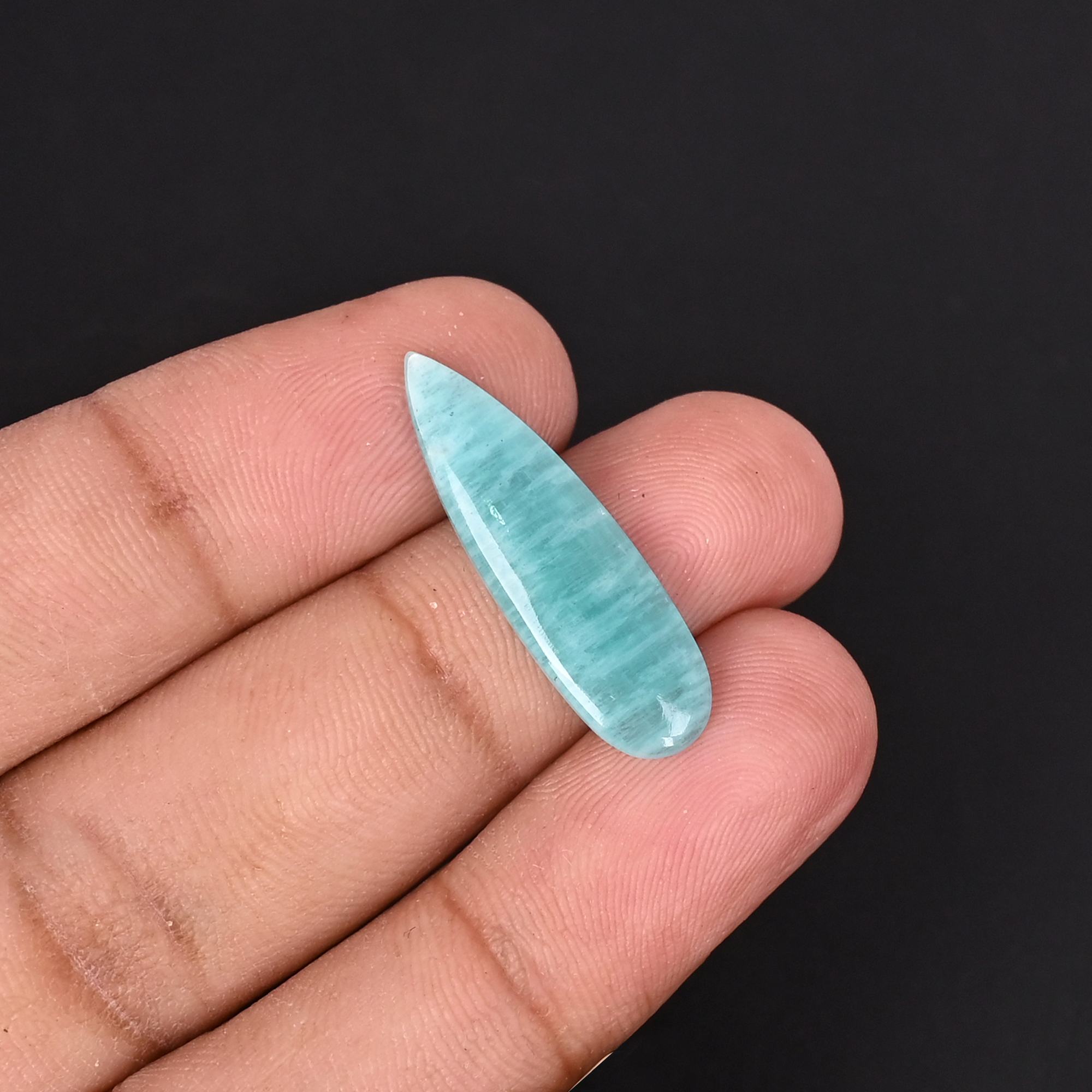 Amazonite Gemstone Pear Shape 520 Carat 27x8mm