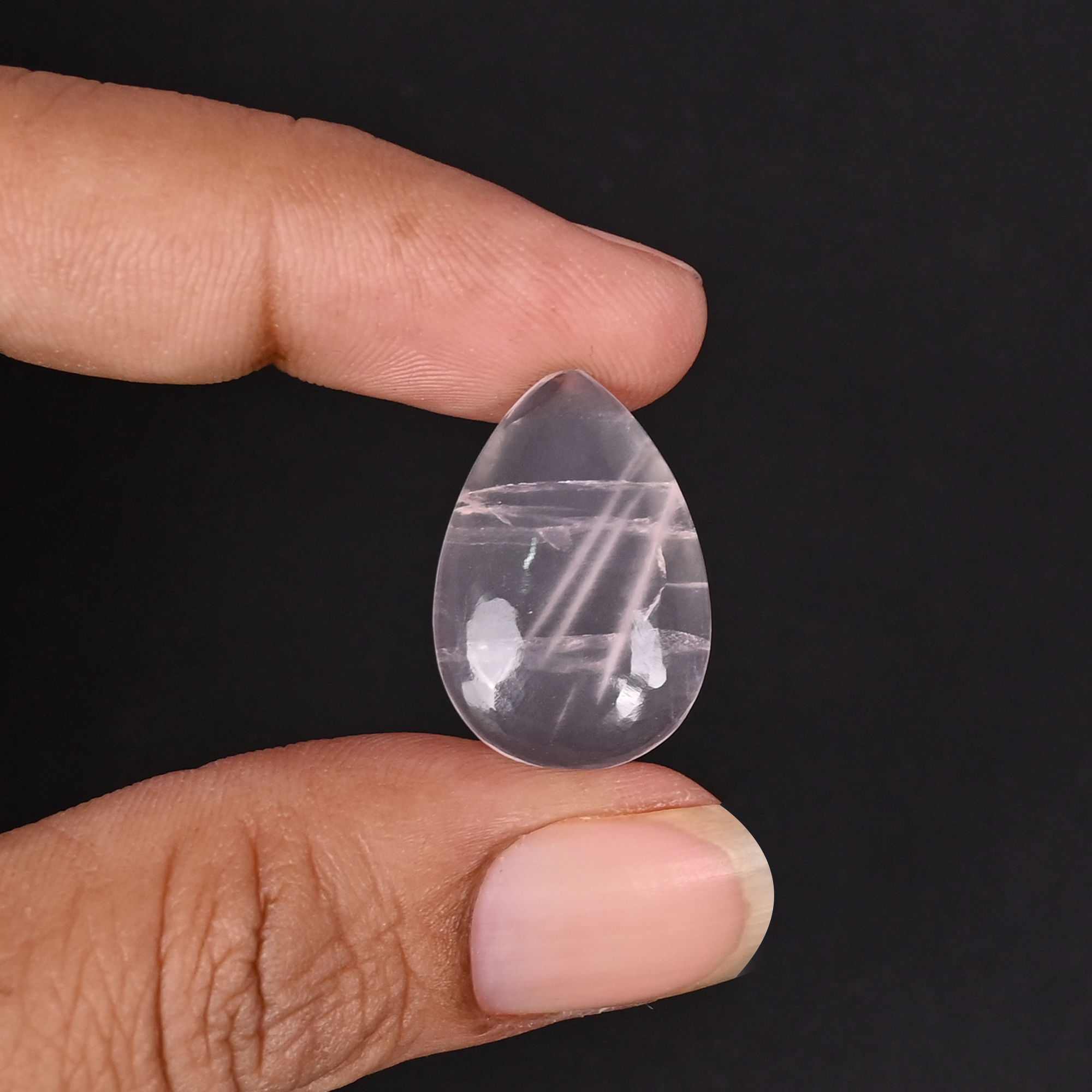 Natural Rose Quartz 1450 Carat 23x16mm Pear Shape Loose Gemstone