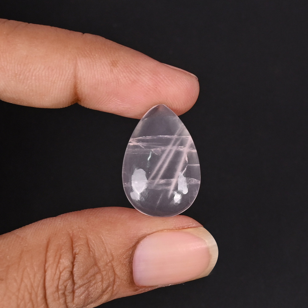 Image of Natural Rose Quartz 14.50 Carat 23x16mm Pear Shape Loose Gemstone
