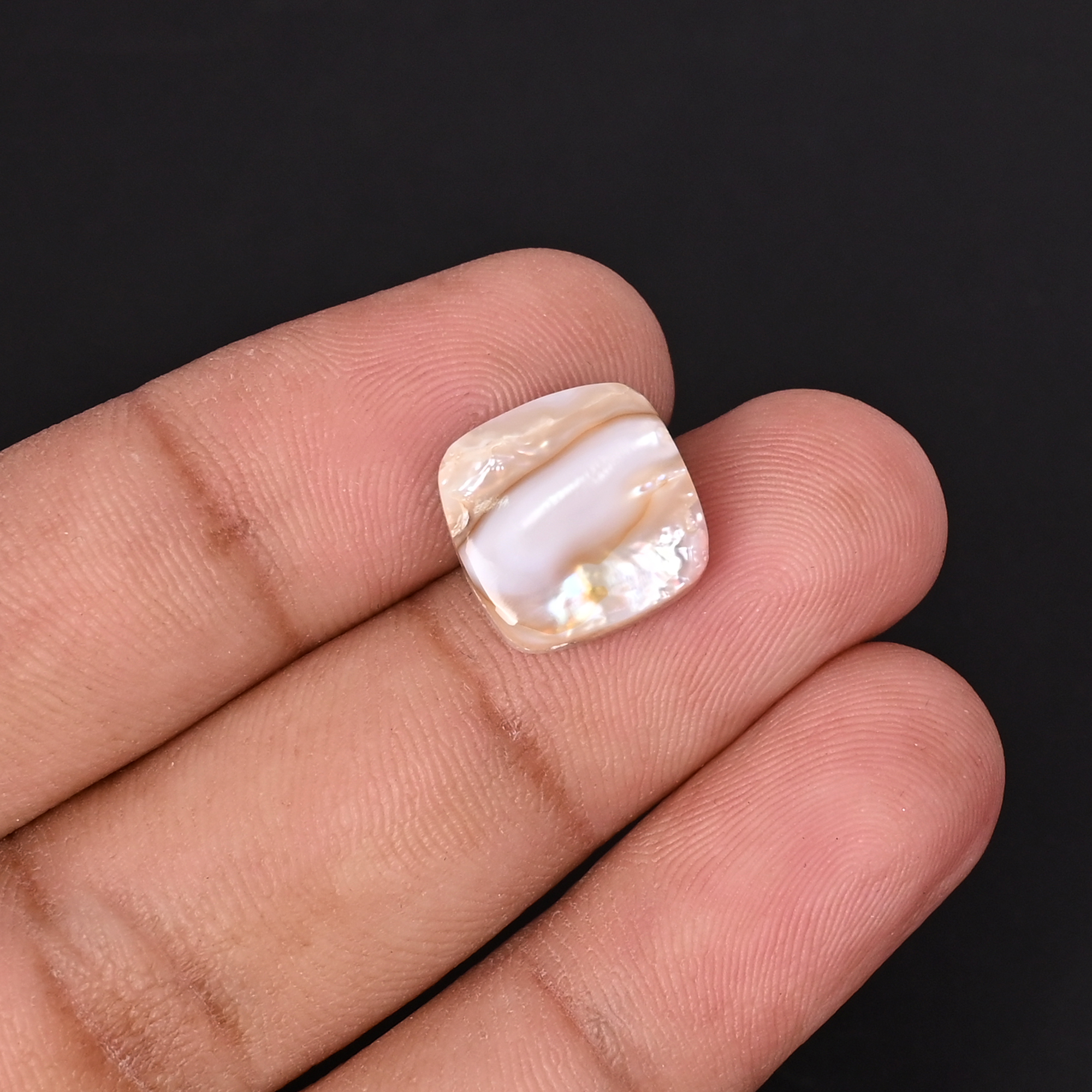Natural Mother of Pearl 540 Carat 12mm Cushion Shape Loose Gemstone
